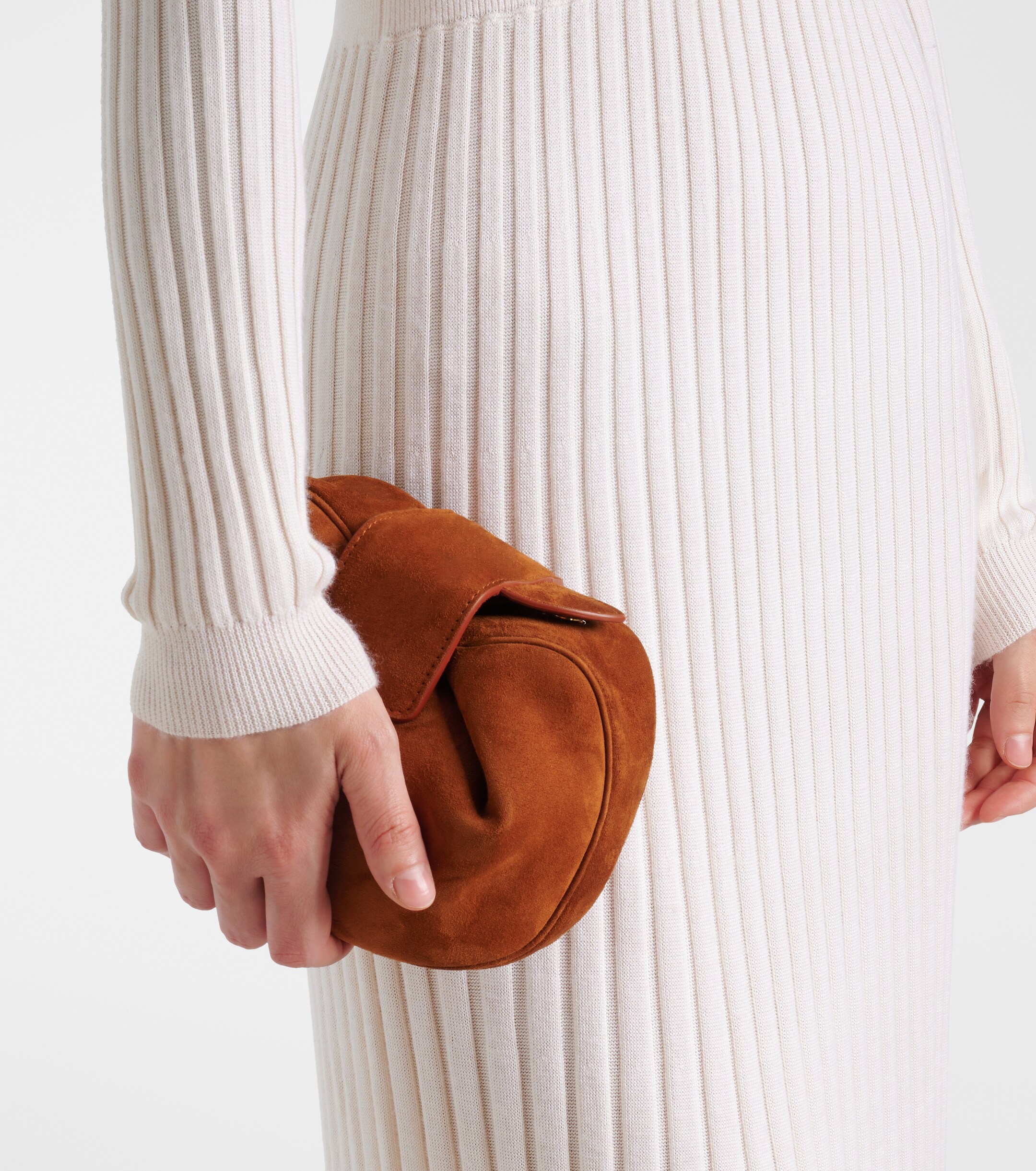 Gabriela Hearst Demi suede clutch