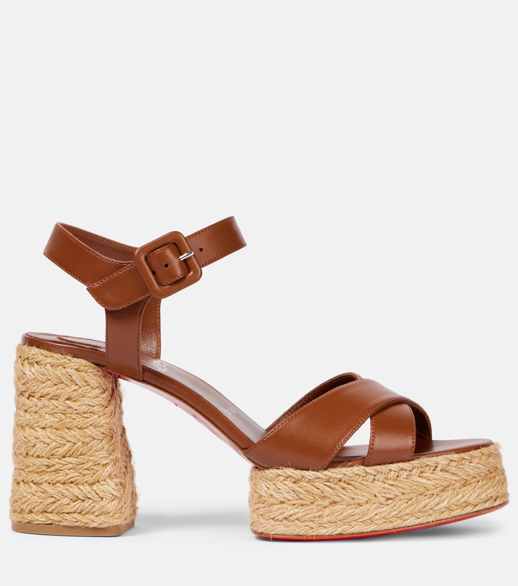 CHRISTIAN LOUBOUTIN Calakala 85 leather espadrille sandals