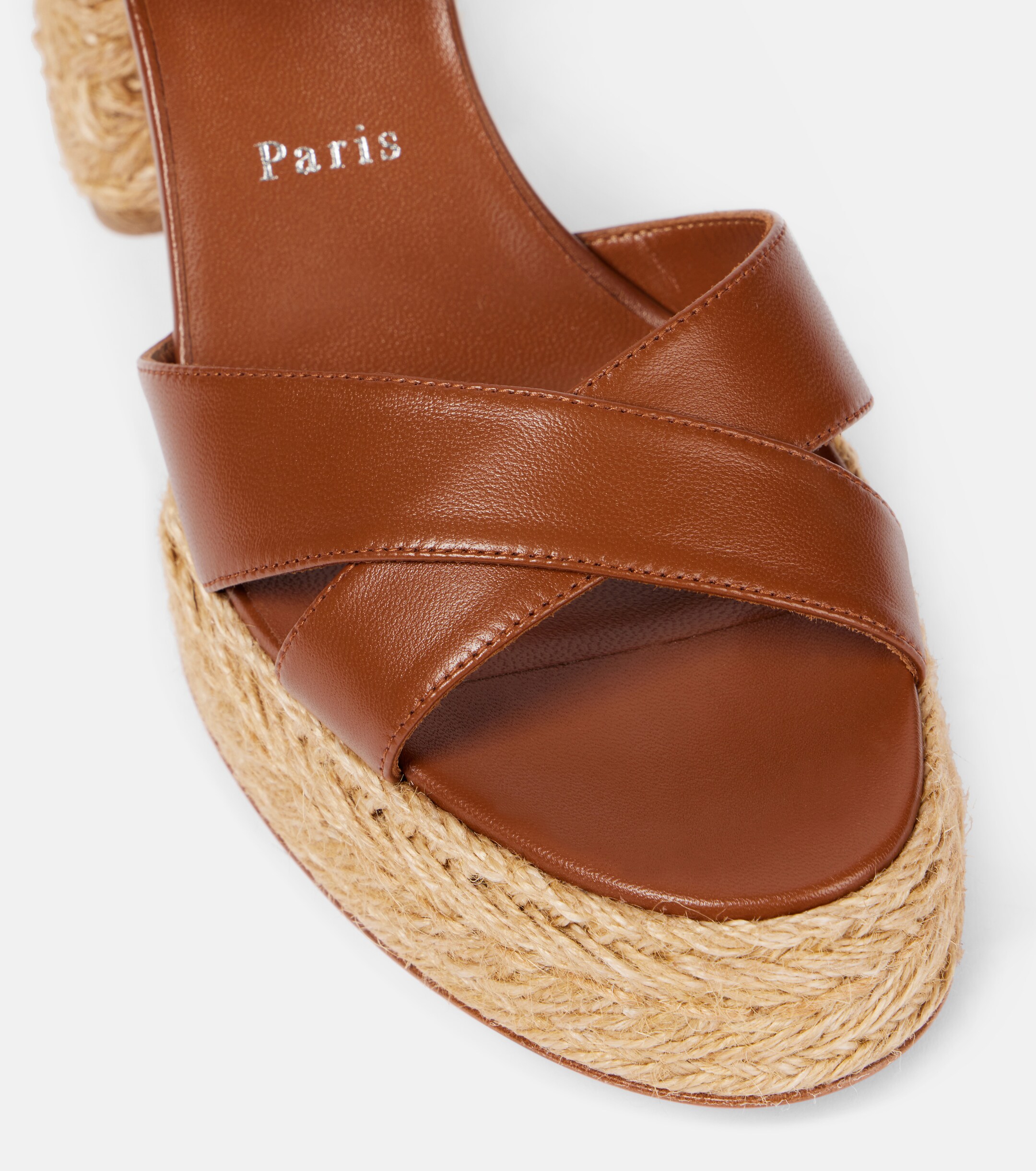 CHRISTIAN LOUBOUTIN Calakala 85 leather espadrille sandals