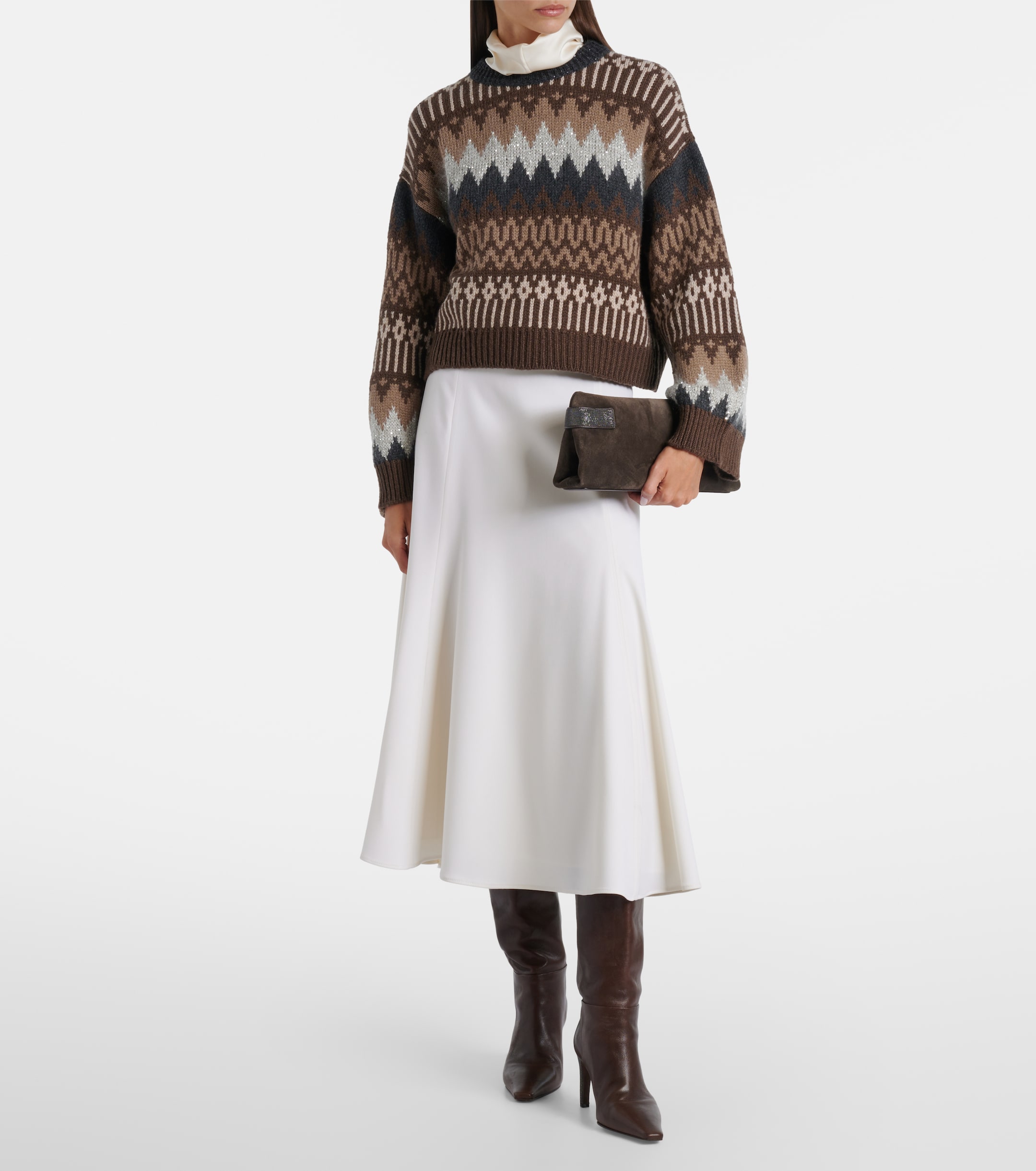 Brunello Cucinelli Cashmere jacquard sweater