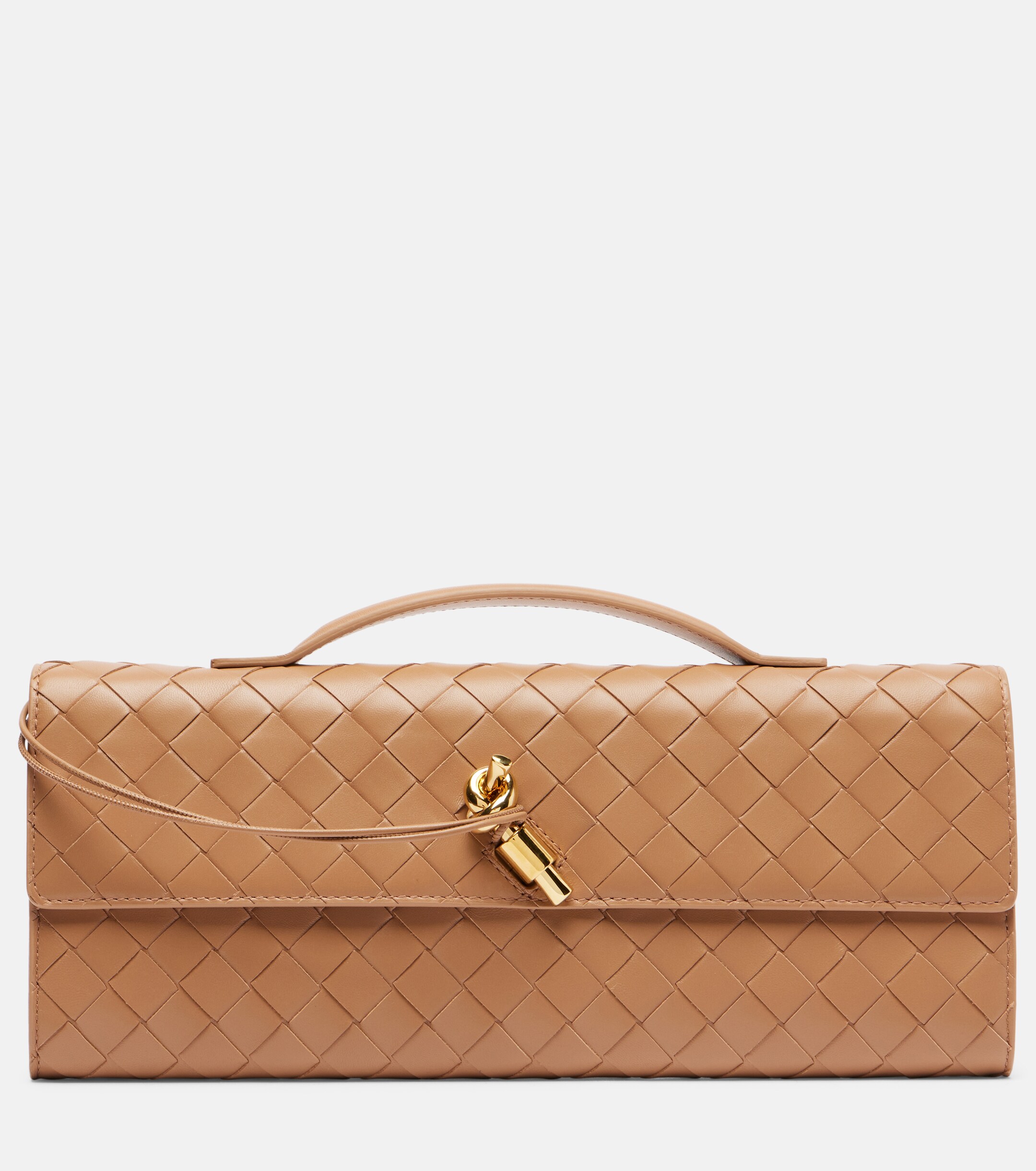 Bottega Veneta Andiamo Intrecciato leather clutch