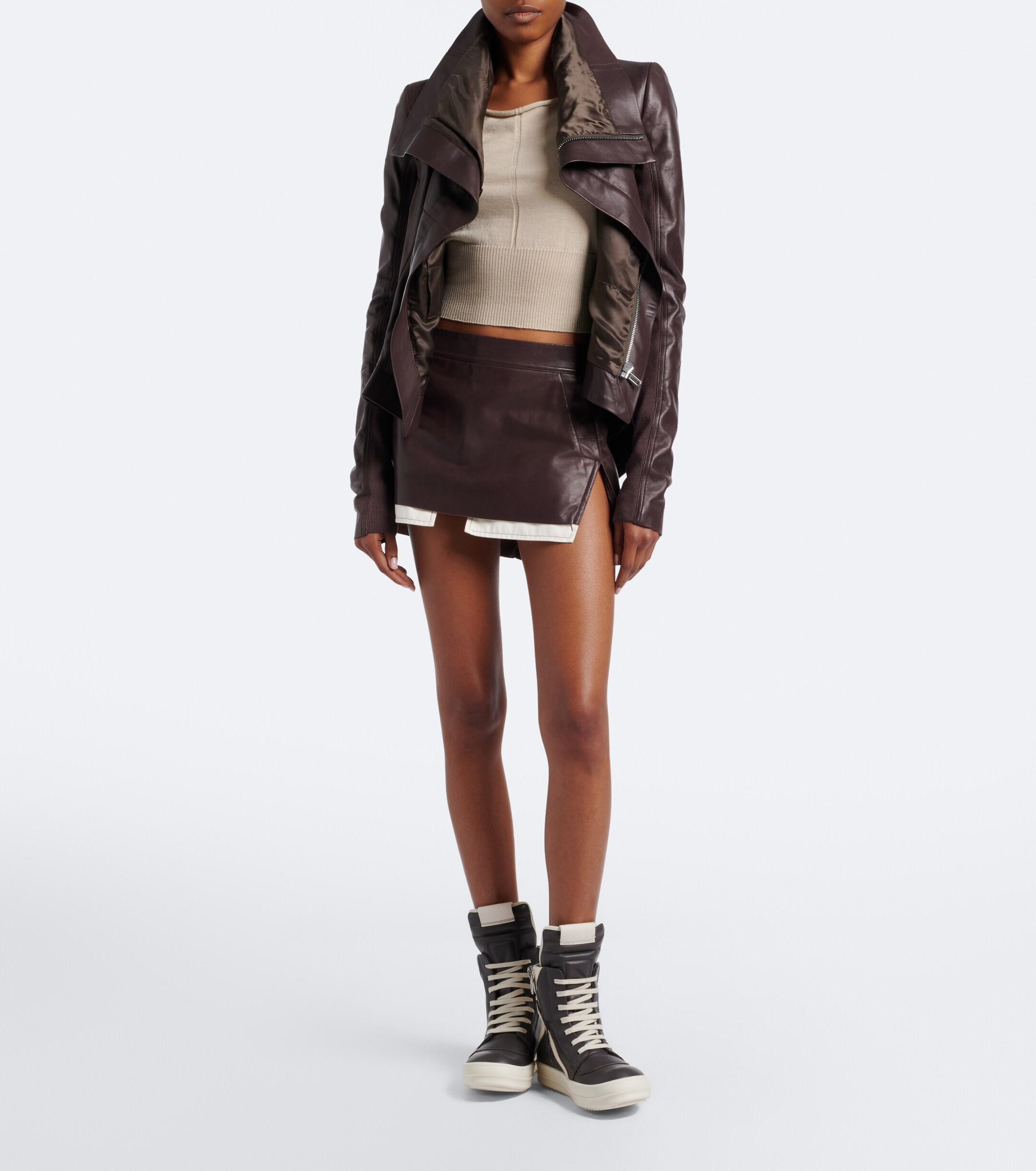 Rick Owens Rick Owens Geobasket leather sneakers