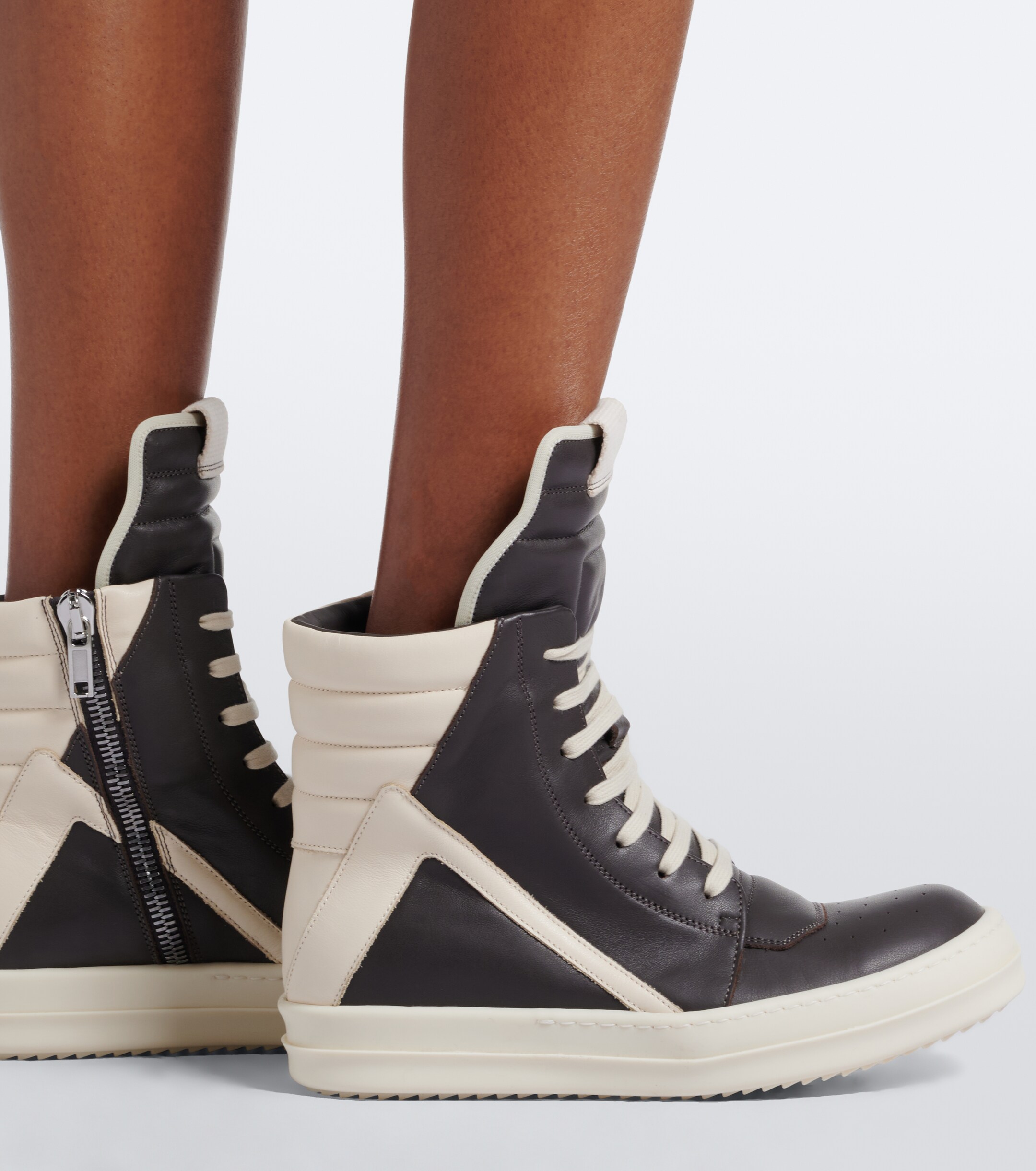 Rick Owens Rick Owens Geobasket leather sneakers