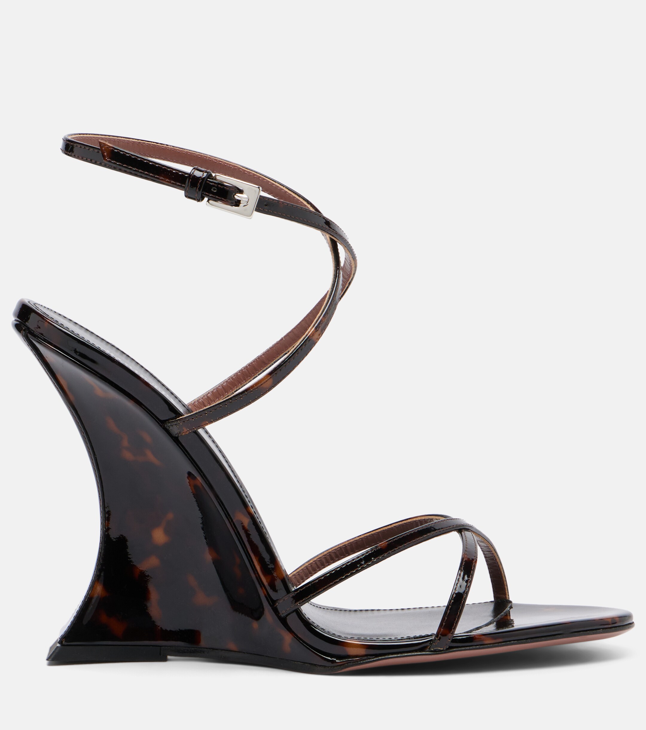 Paris Texas Paris Texas Nina printed patent leather wedge sandals