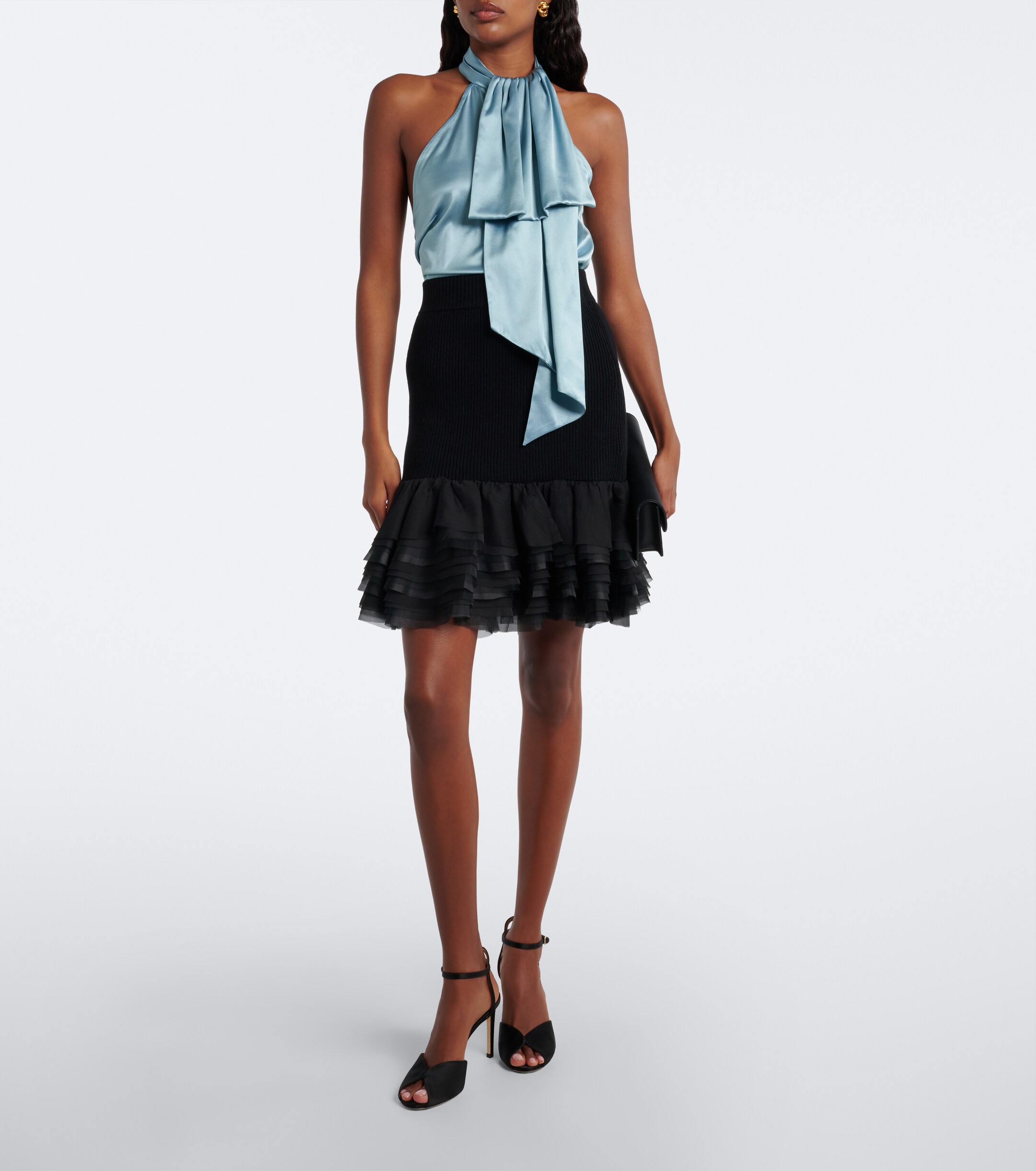 Nina Ricci Nina Ricci Silk-blend satin top