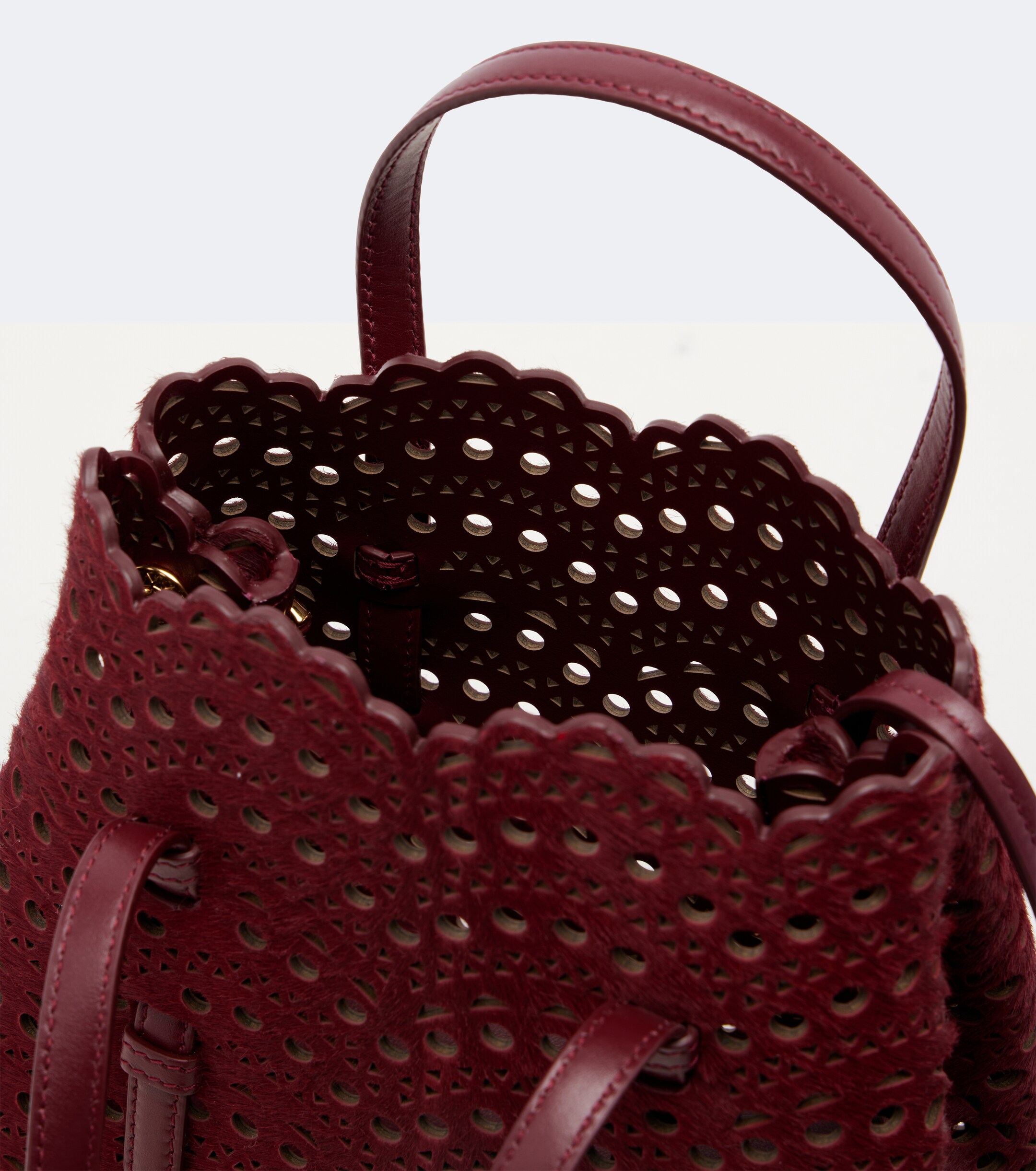 Alaïa Mina 20 Small calf hair top-handle bag