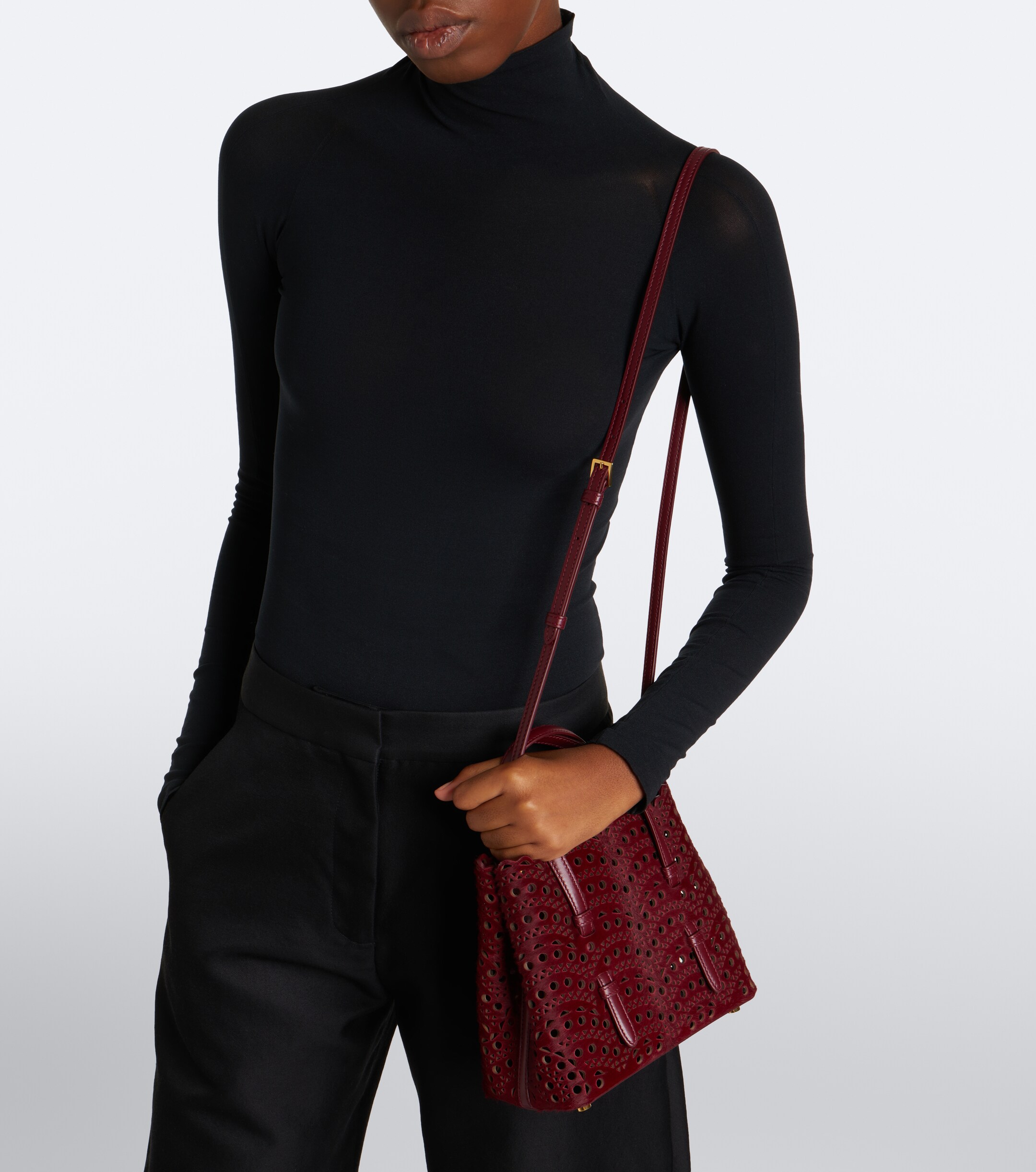 Alaïa Mina 20 Small calf hair top-handle bag