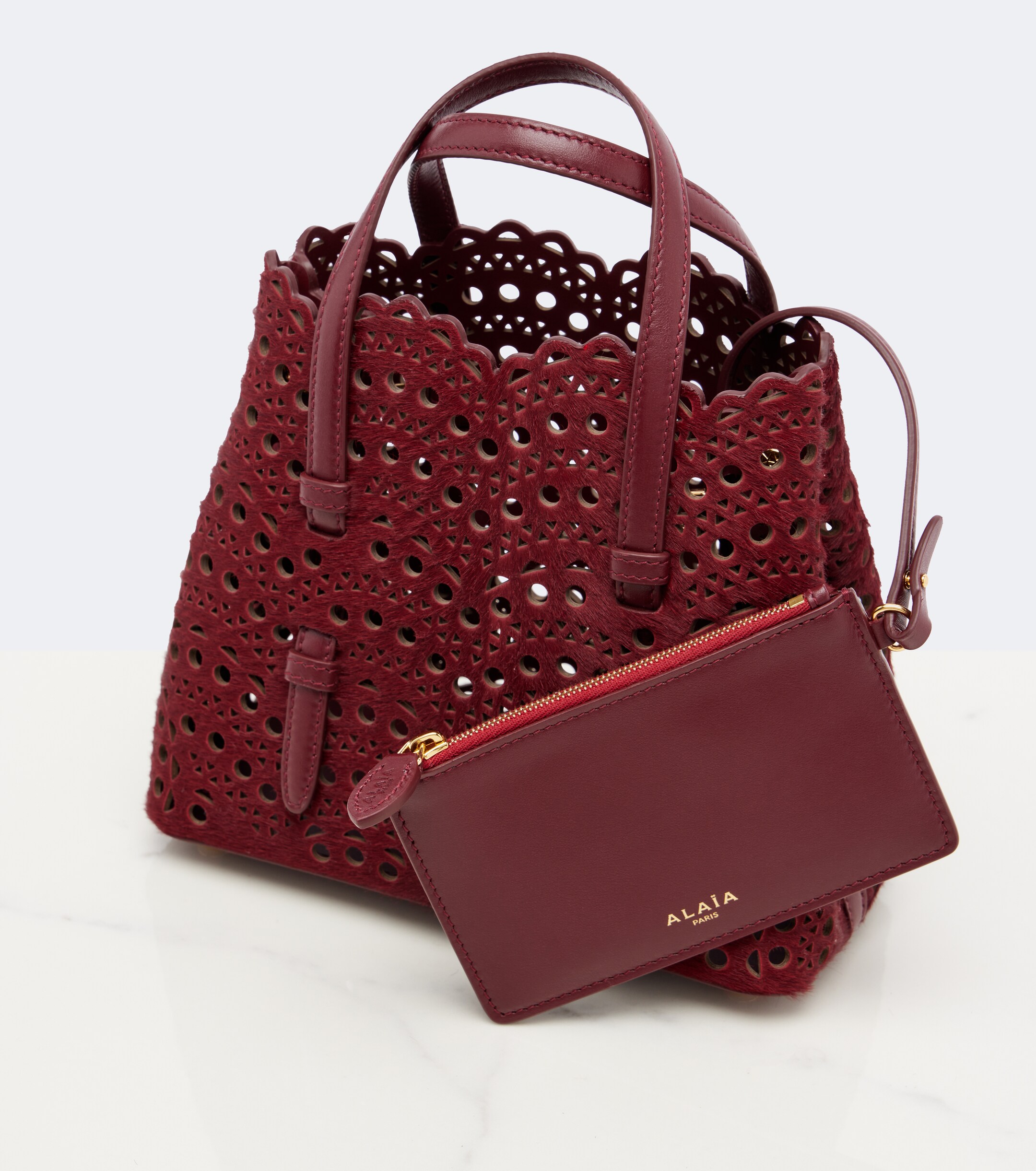 Alaïa Mina 20 Small calf hair top-handle bag