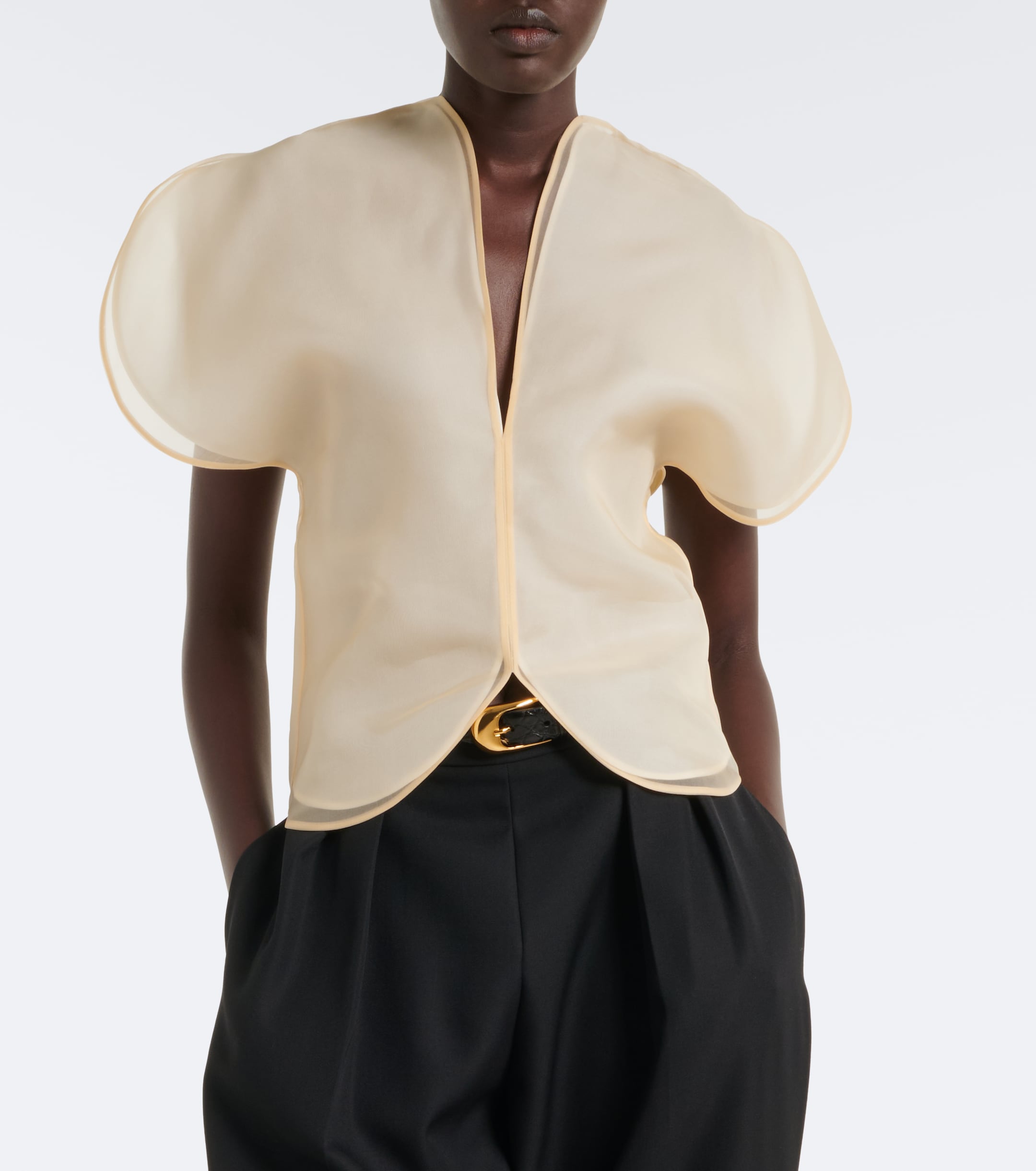 KHAITE Khaite Briar silk organza top
