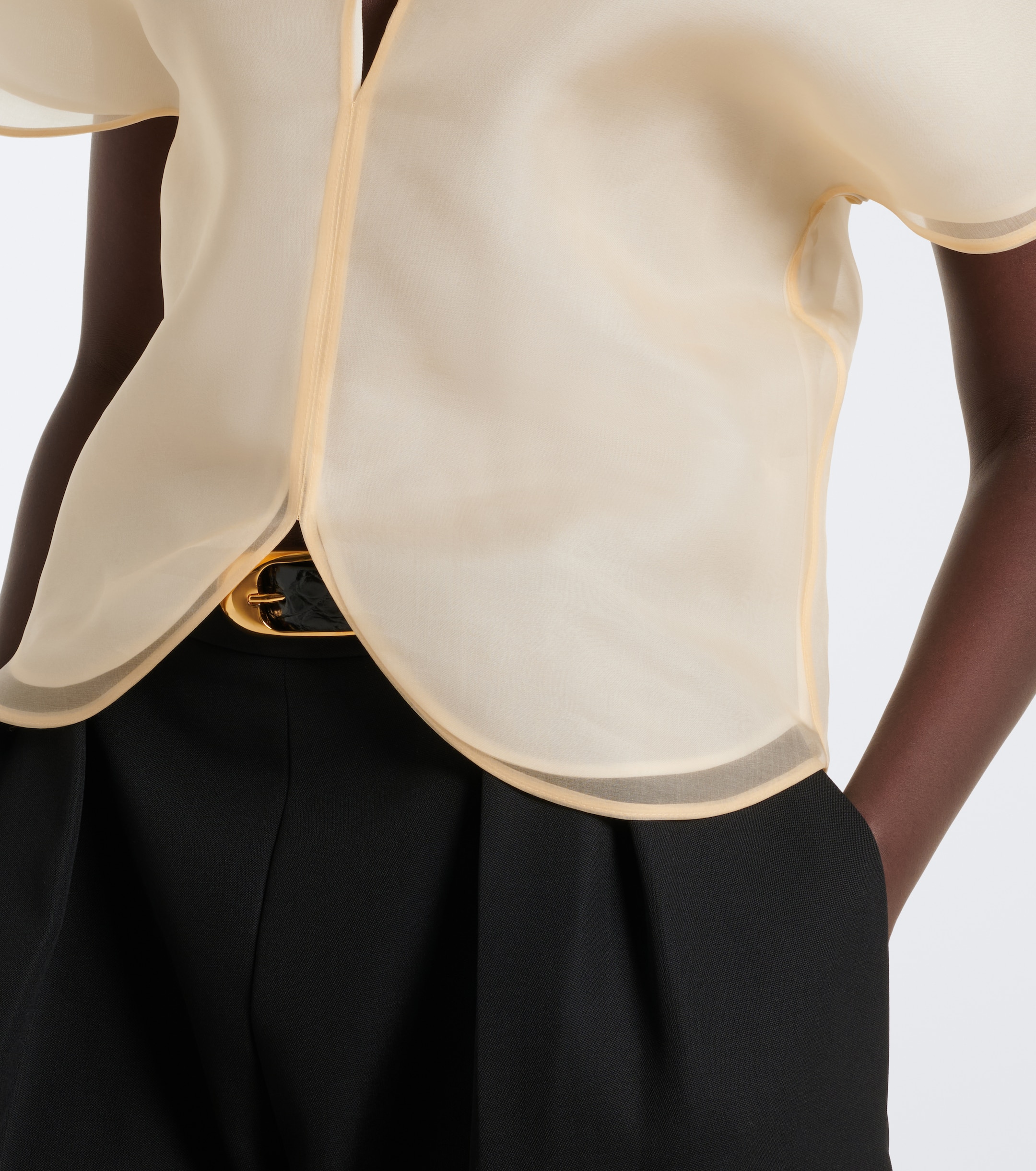 KHAITE Khaite Briar silk organza top