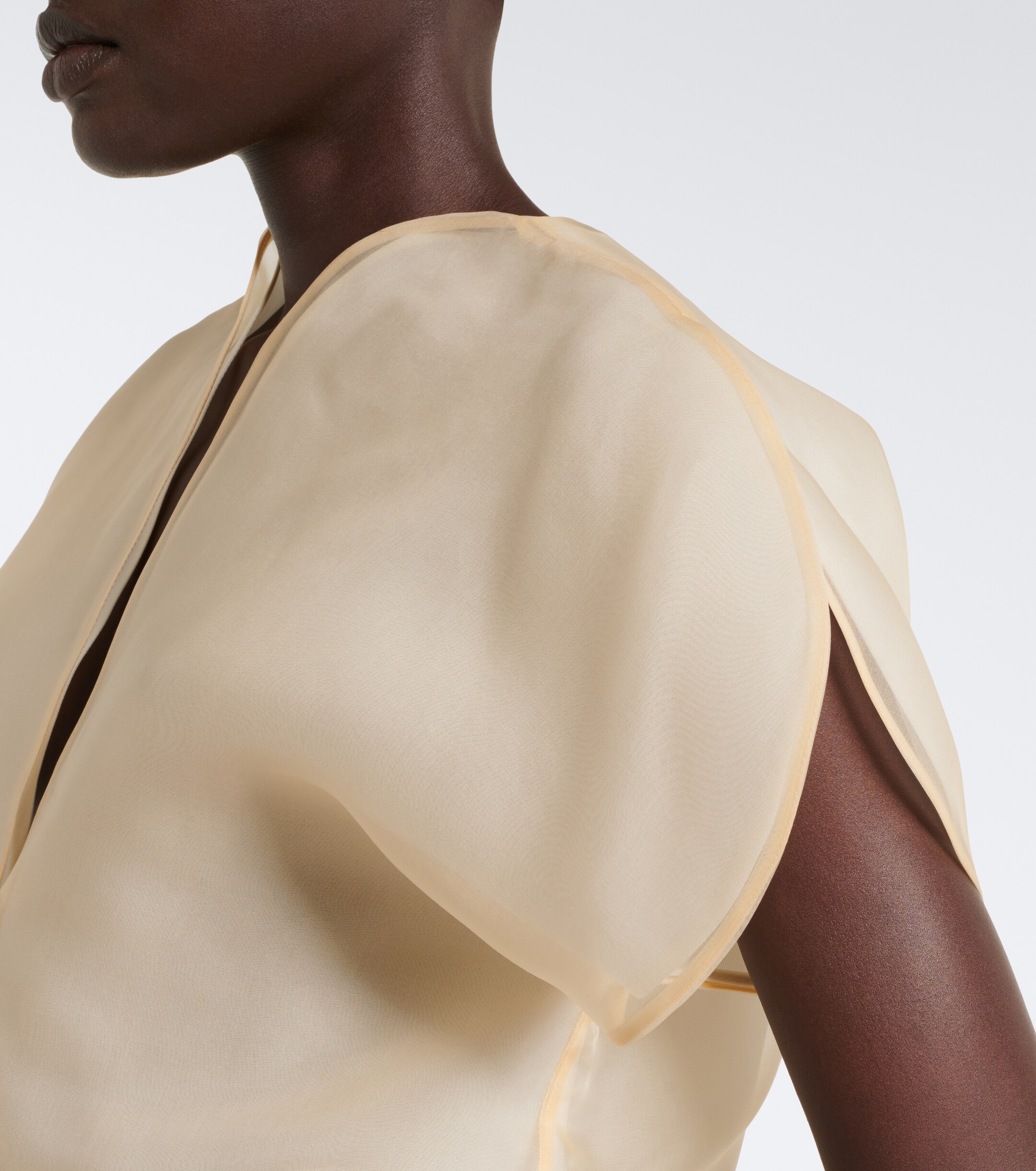 KHAITE Khaite Briar silk organza top
