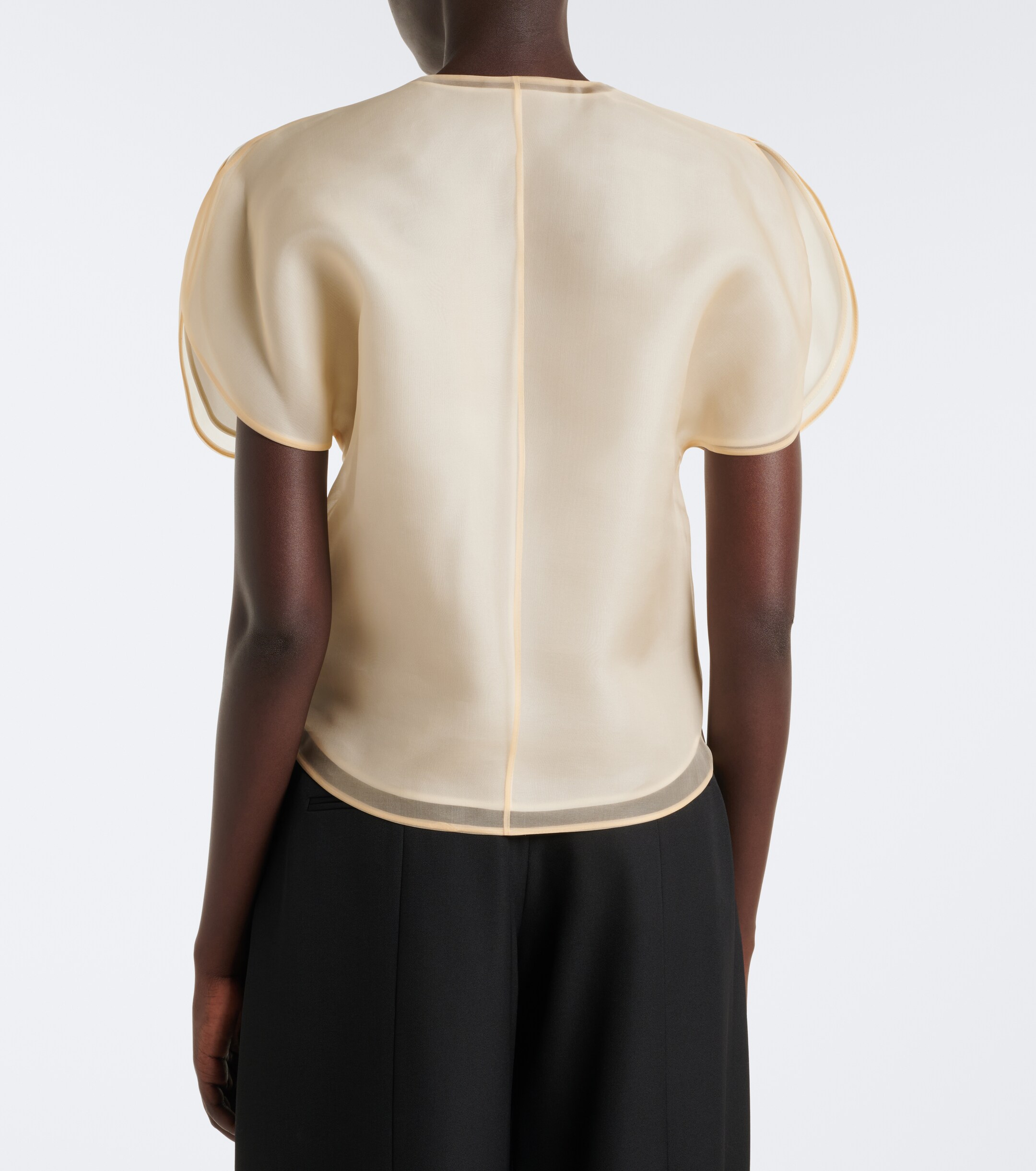 KHAITE Khaite Briar silk organza top