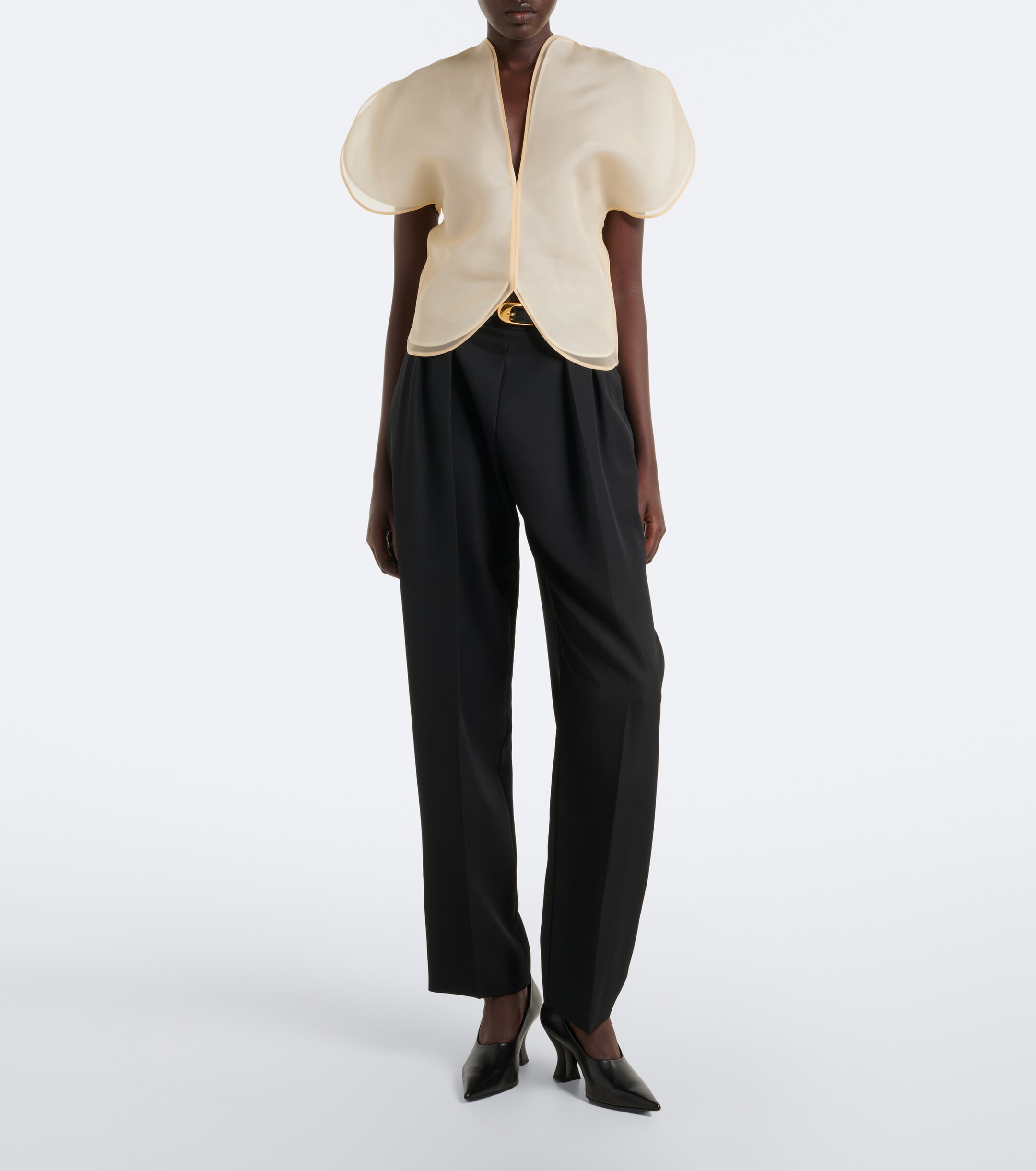 KHAITE Khaite Briar silk organza top
