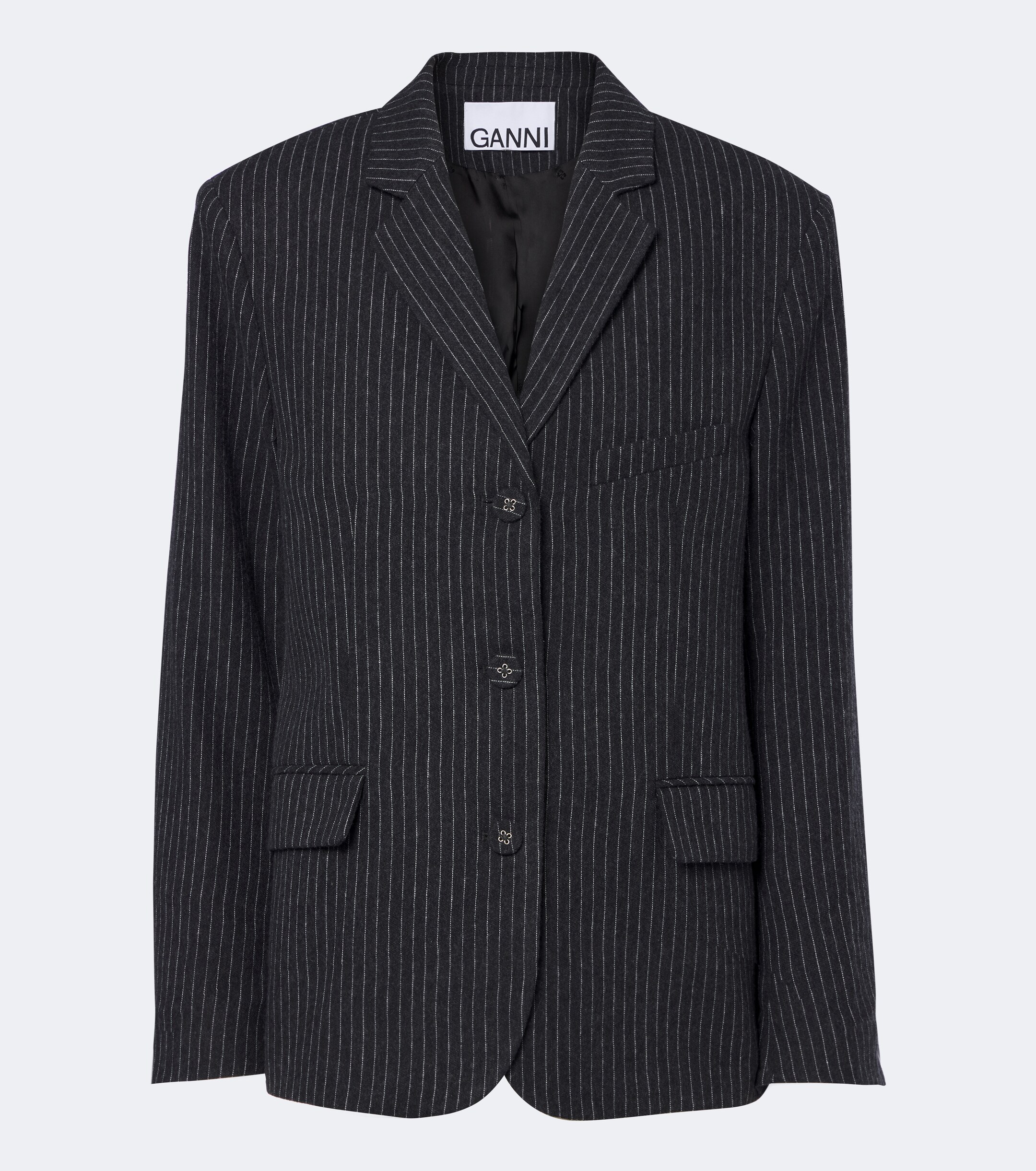 GANNI Ganni Pinstripe flannel blazer