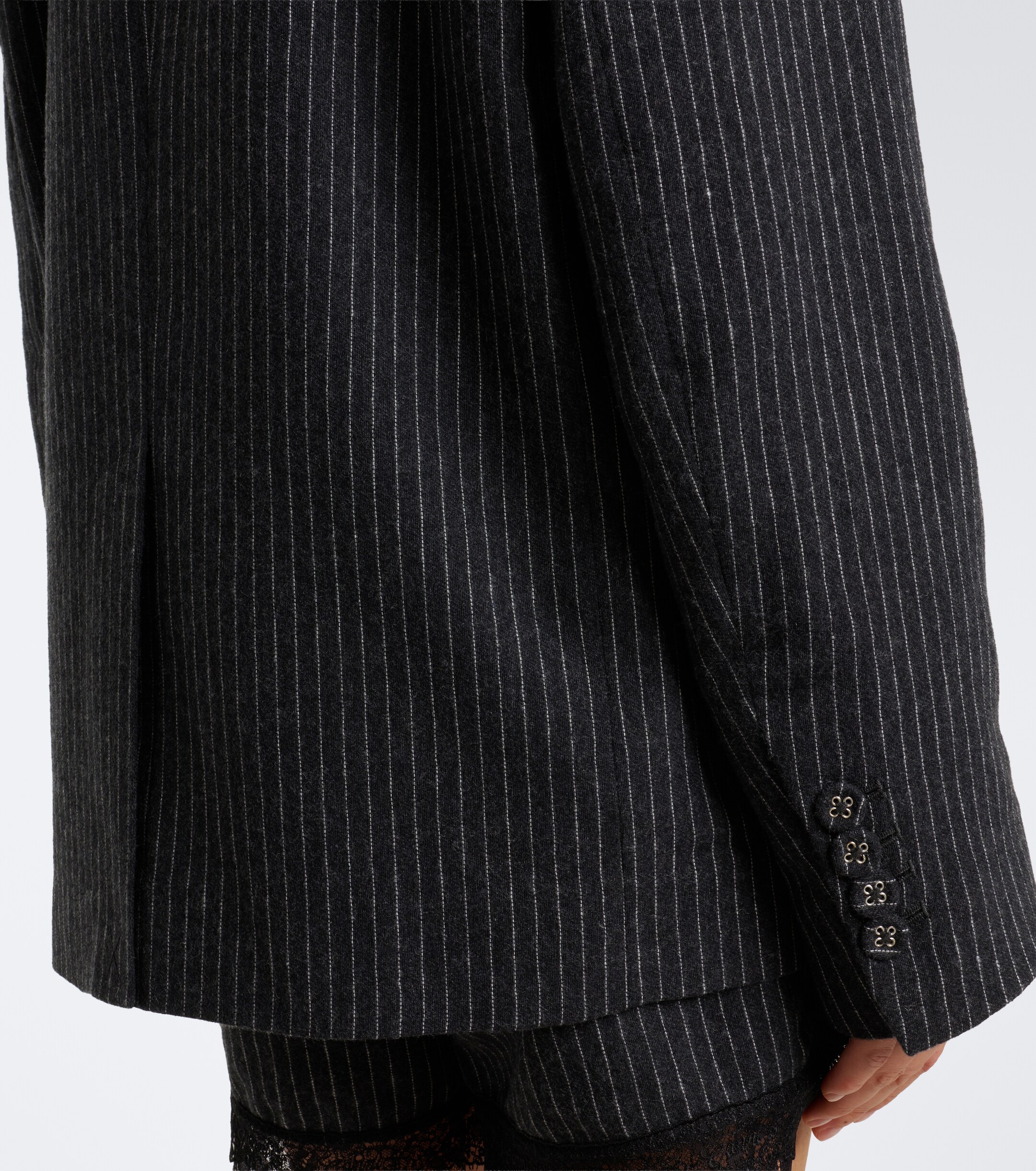 GANNI Ganni Pinstripe flannel blazer