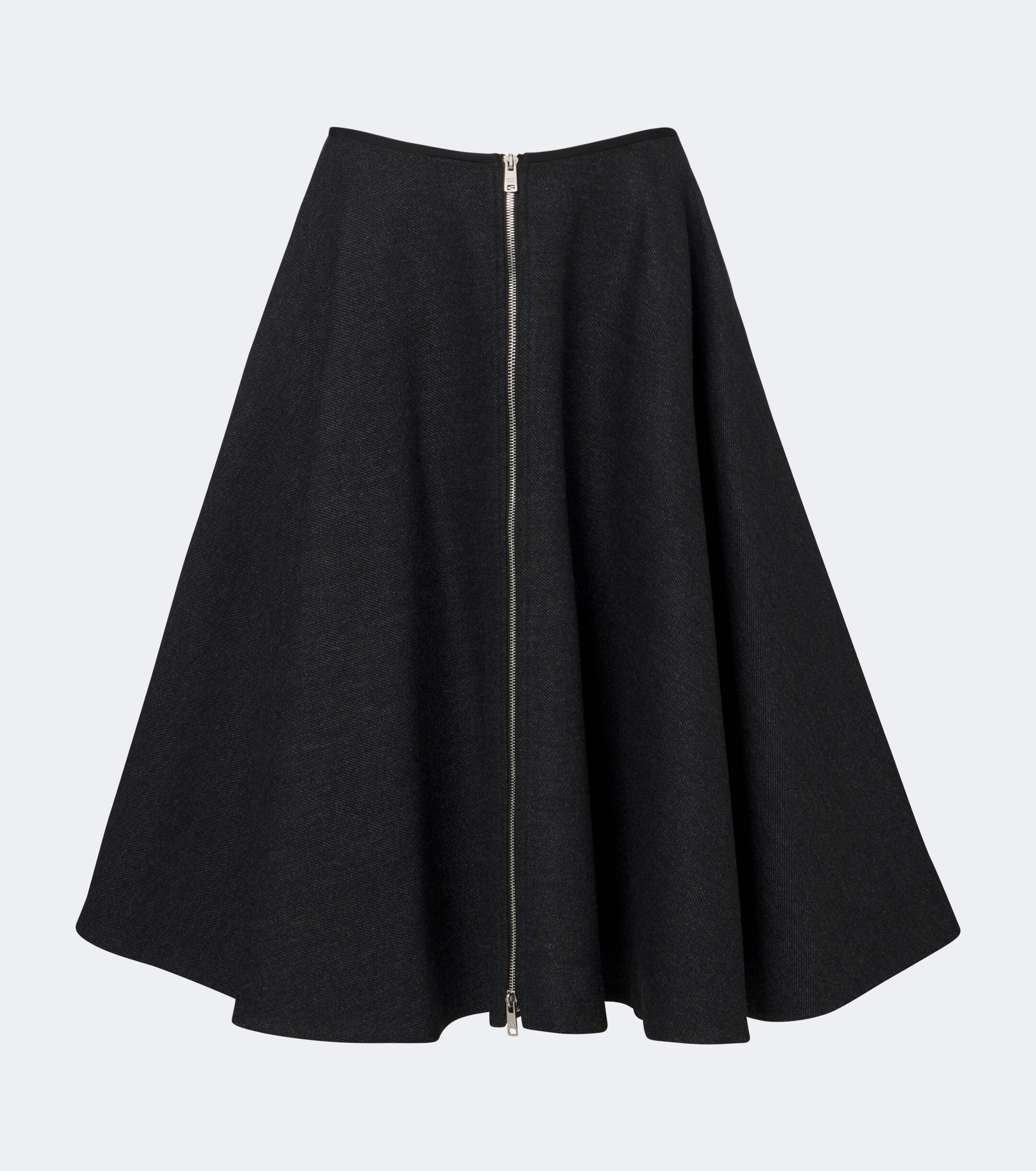 Prada Prada Re-Nylon-trimmed virgin wool midi skirt