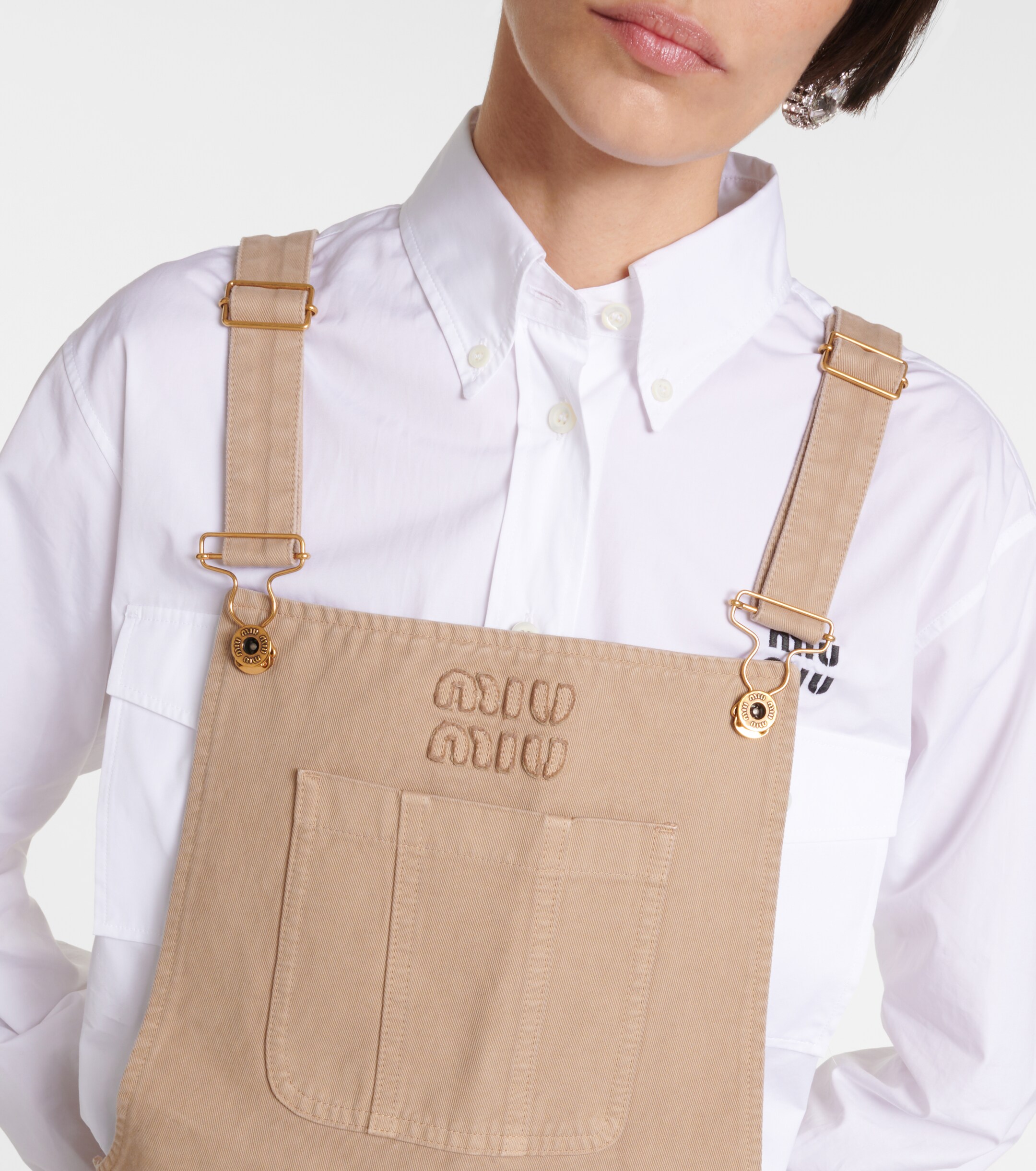Miu Miu Cotton gabardine overalls