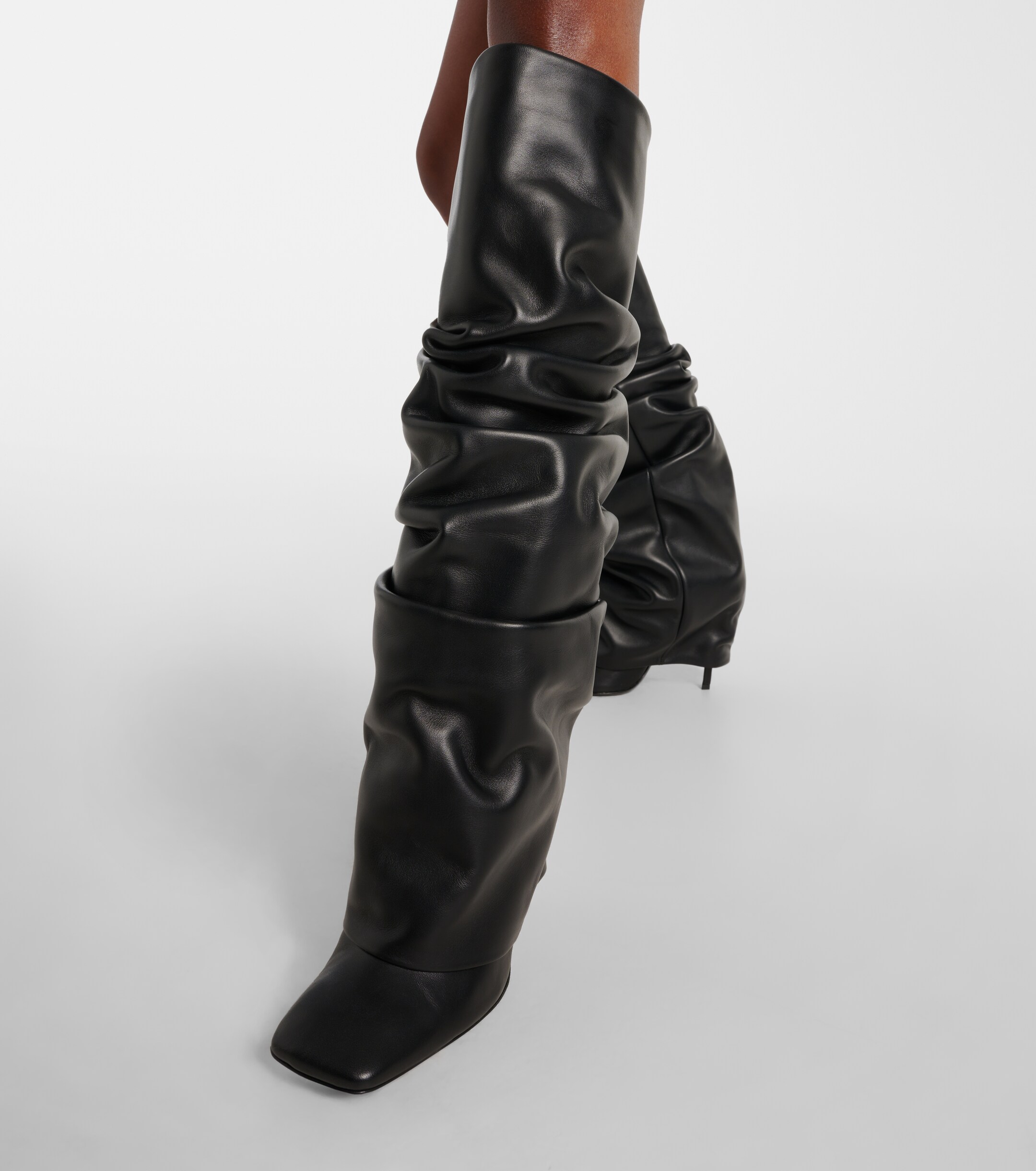 THE ATTICO Rea leather knee-high boots