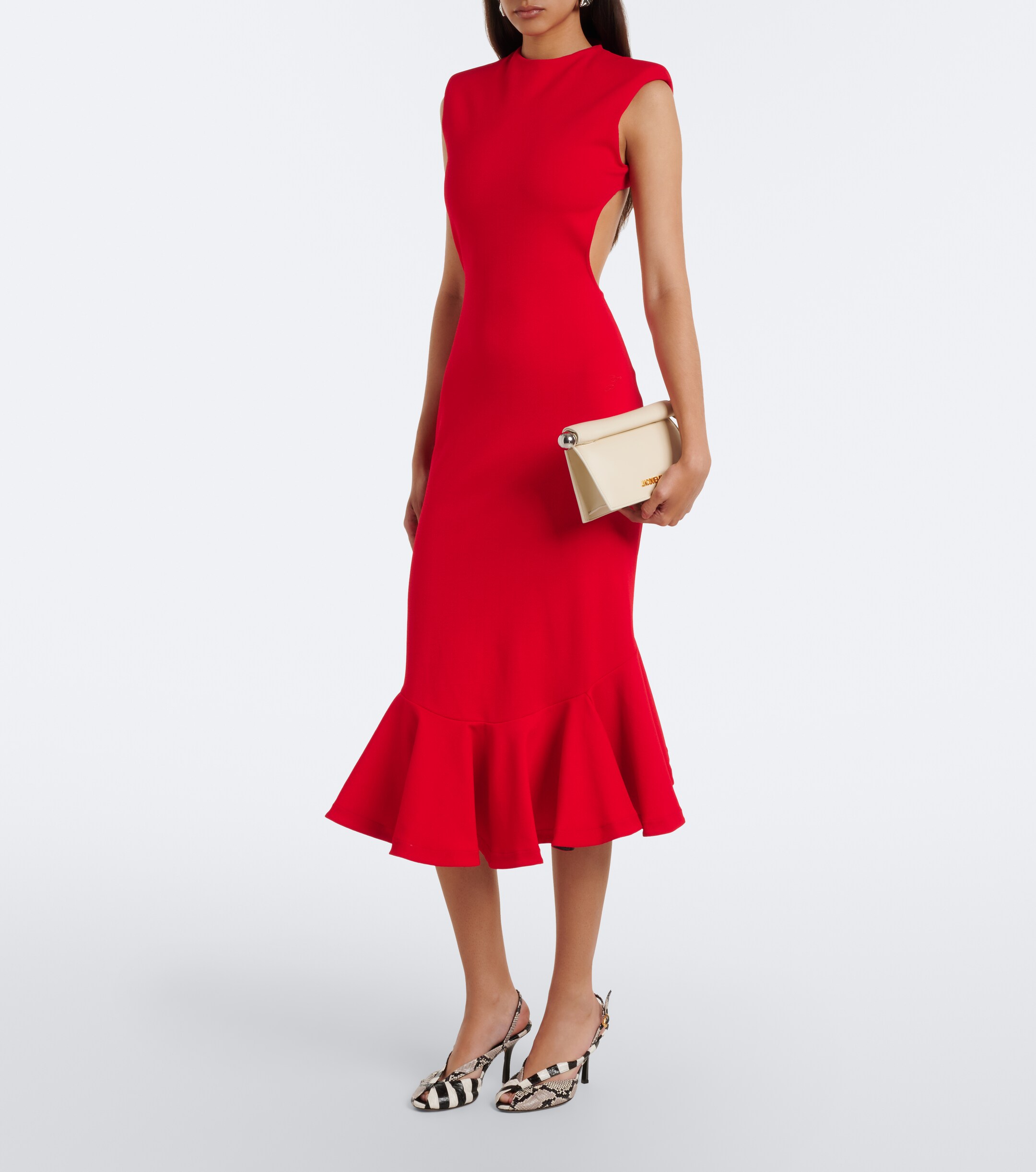 Jacquemus Jacquemus La Petite Pochette Rond Carré leather clutch