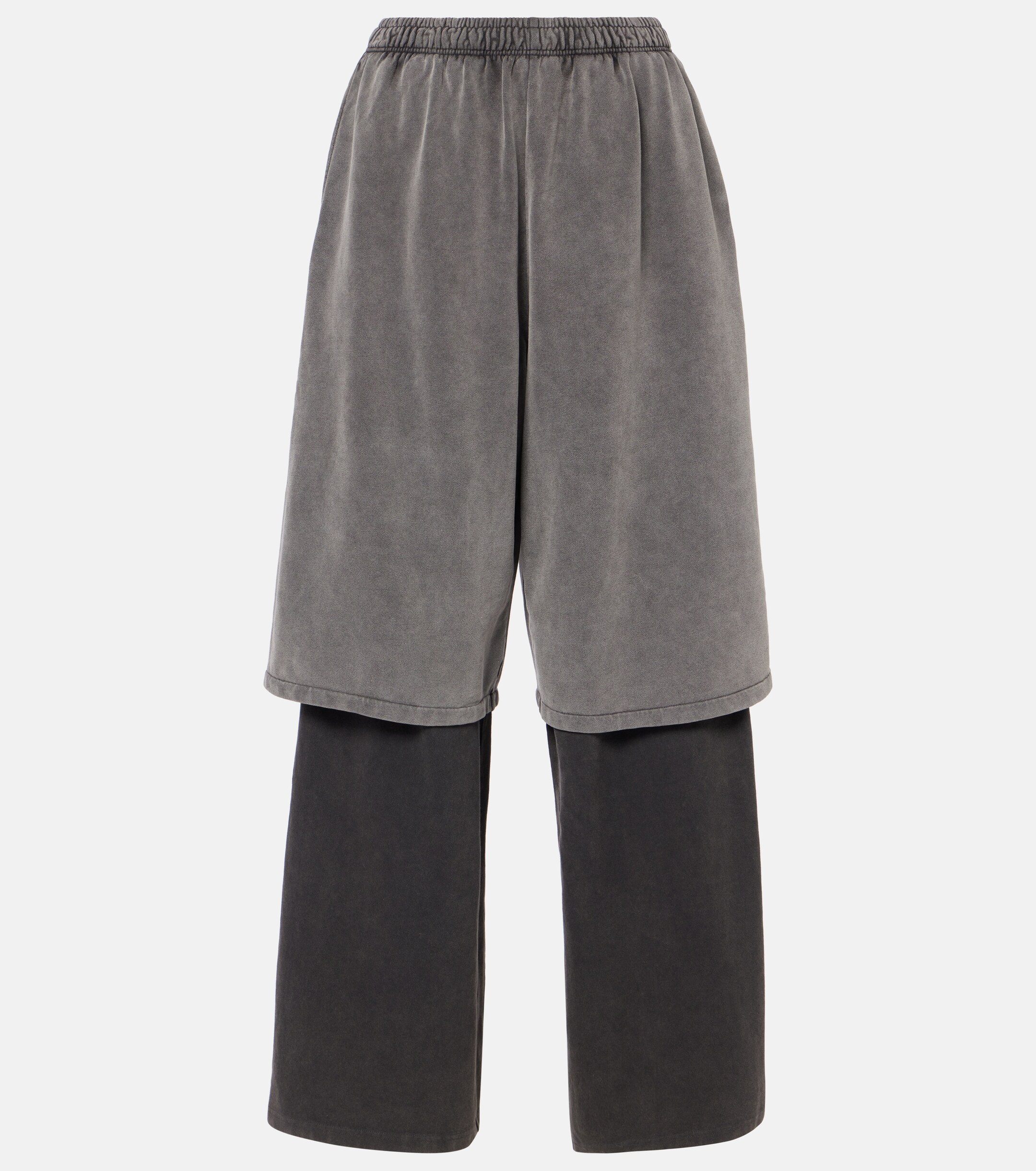 Acne Studios Layered cotton fleece sweatpants