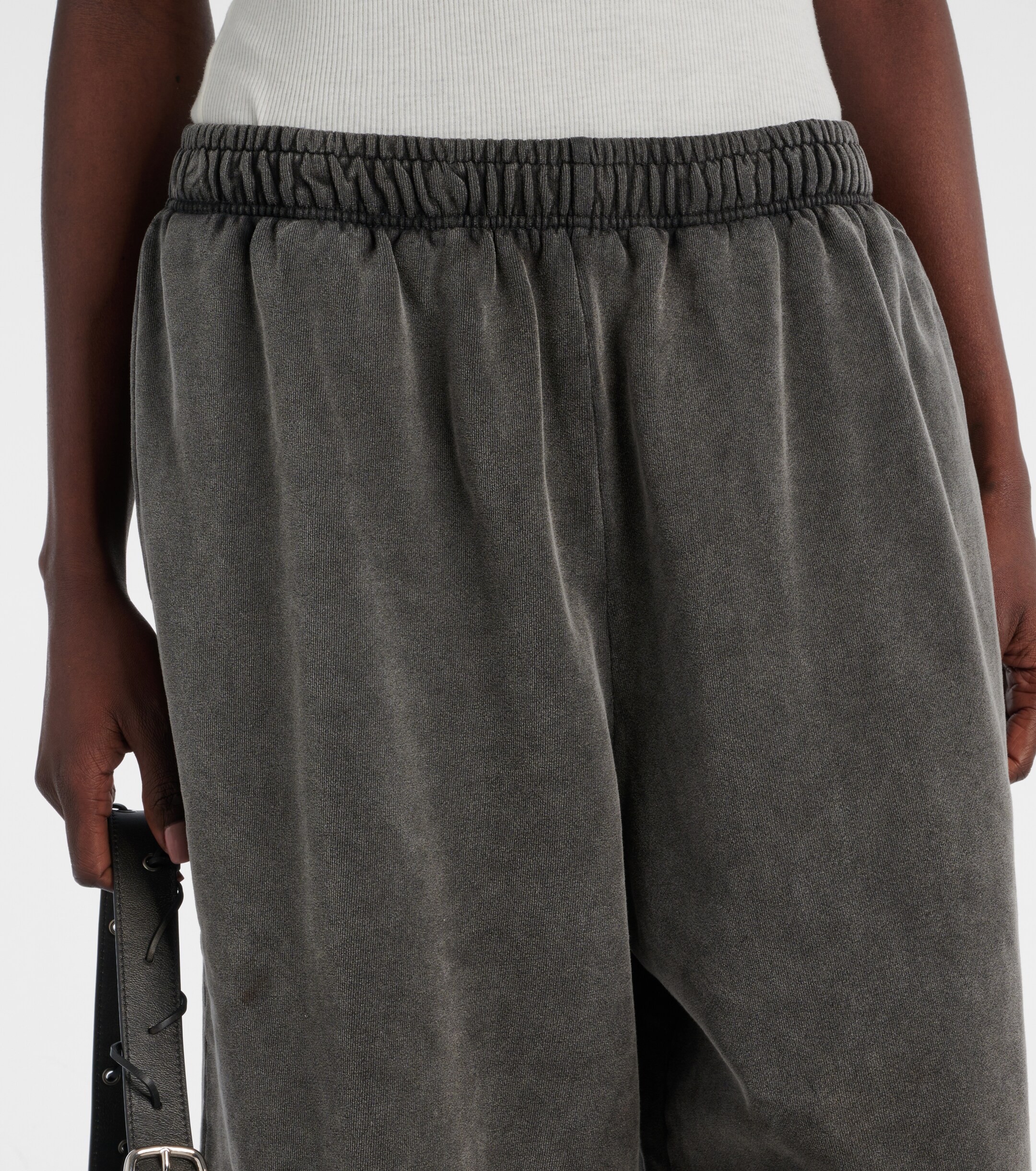 Acne Studios Layered cotton fleece sweatpants