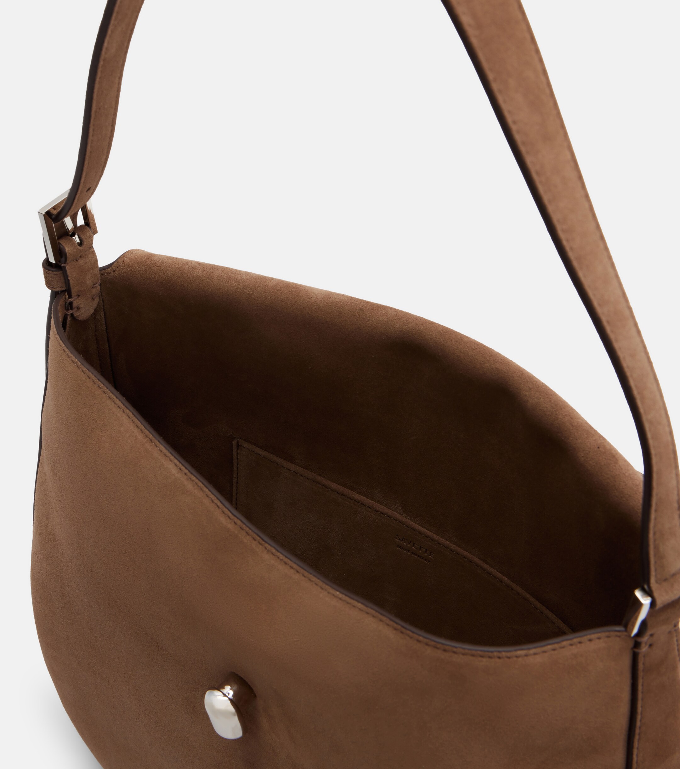 Savette Tondo Large suede shoulder bag thumbnail
