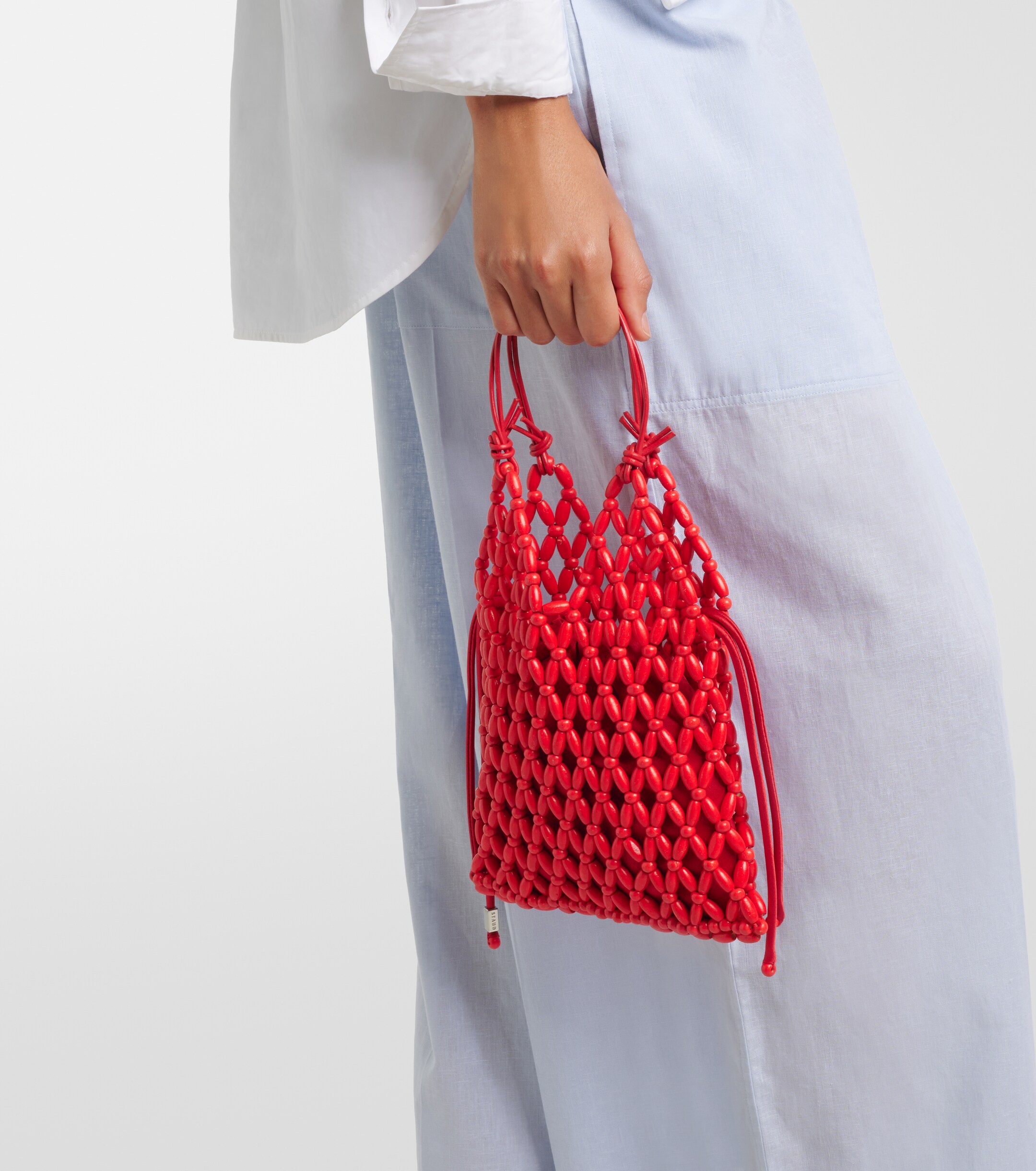 Staud Karla beaded top-handle bag