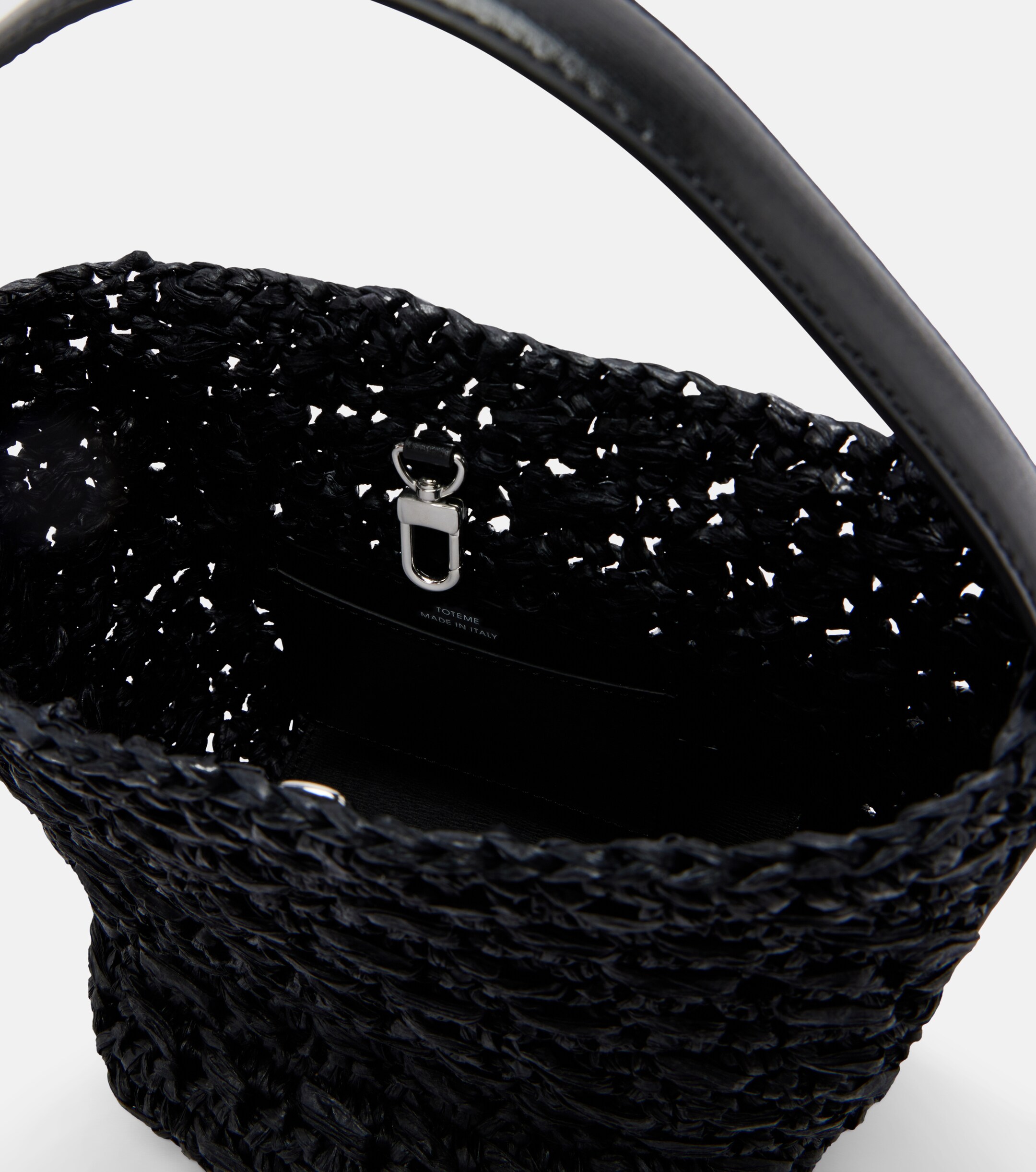 TOTEME Belted Small raffia top-handle bag