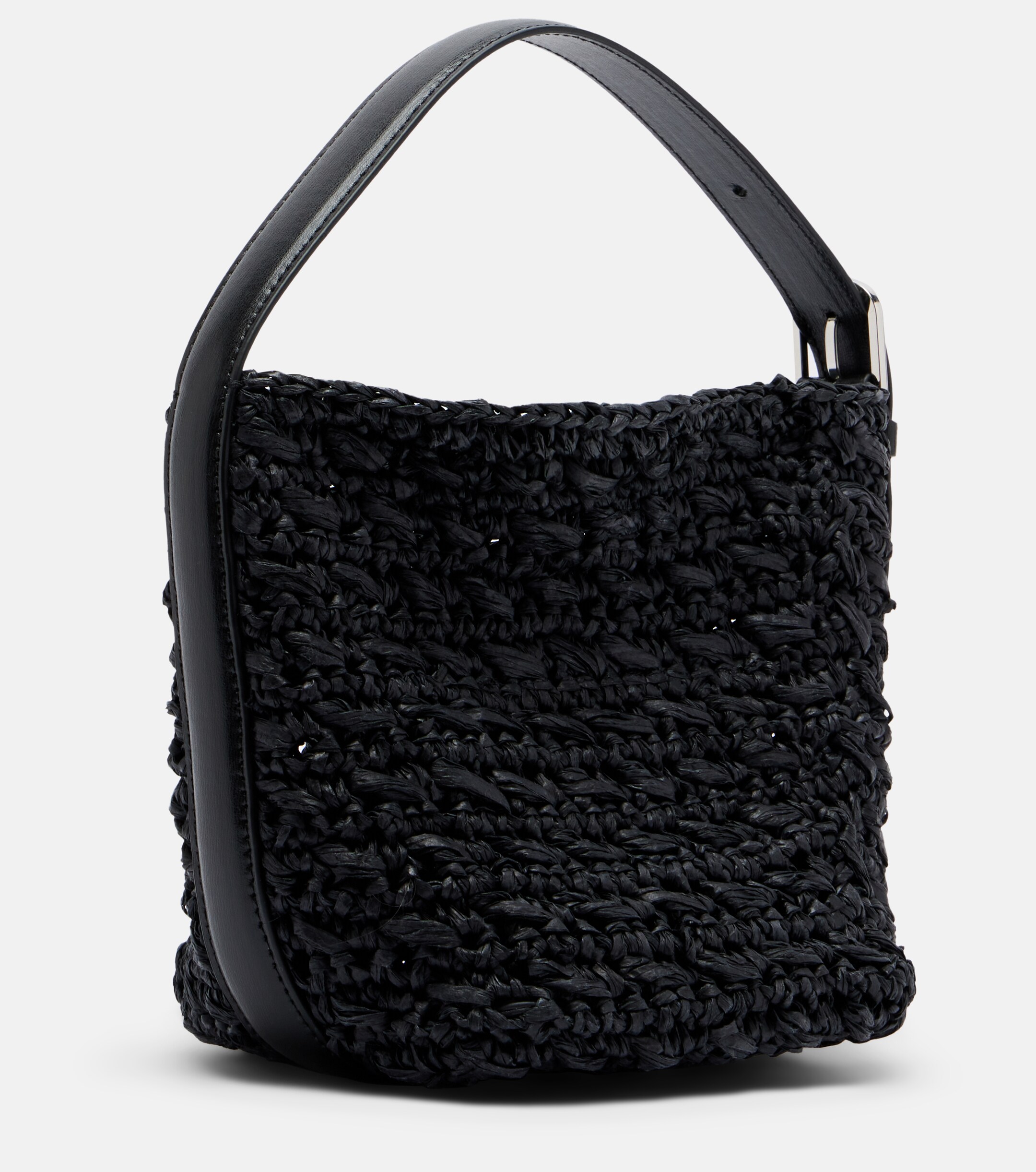 TOTEME Belted Small raffia top-handle bag