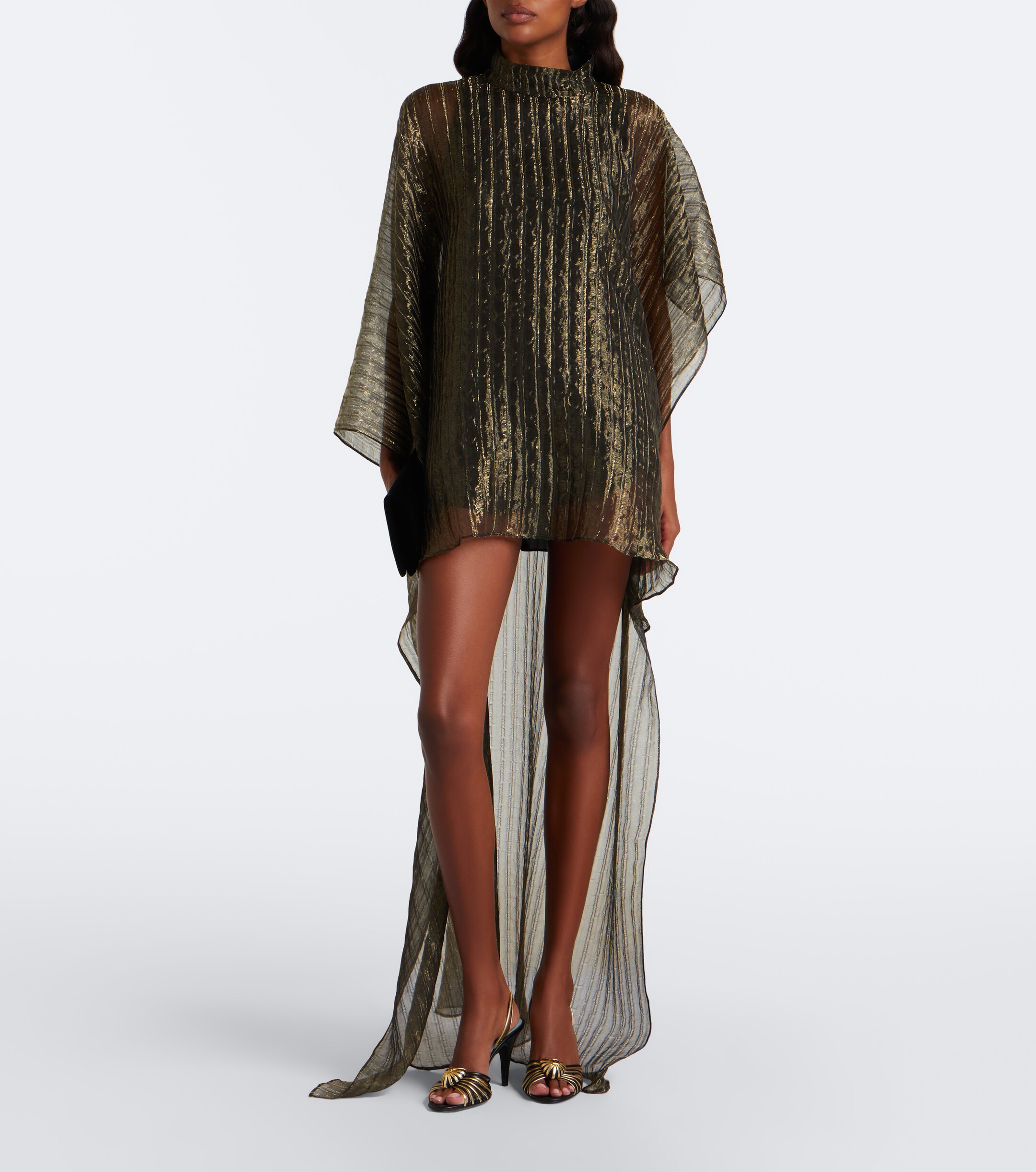 Taller Marmo Taller Marmo Dallas asymmetric fil coupé organza kaftan