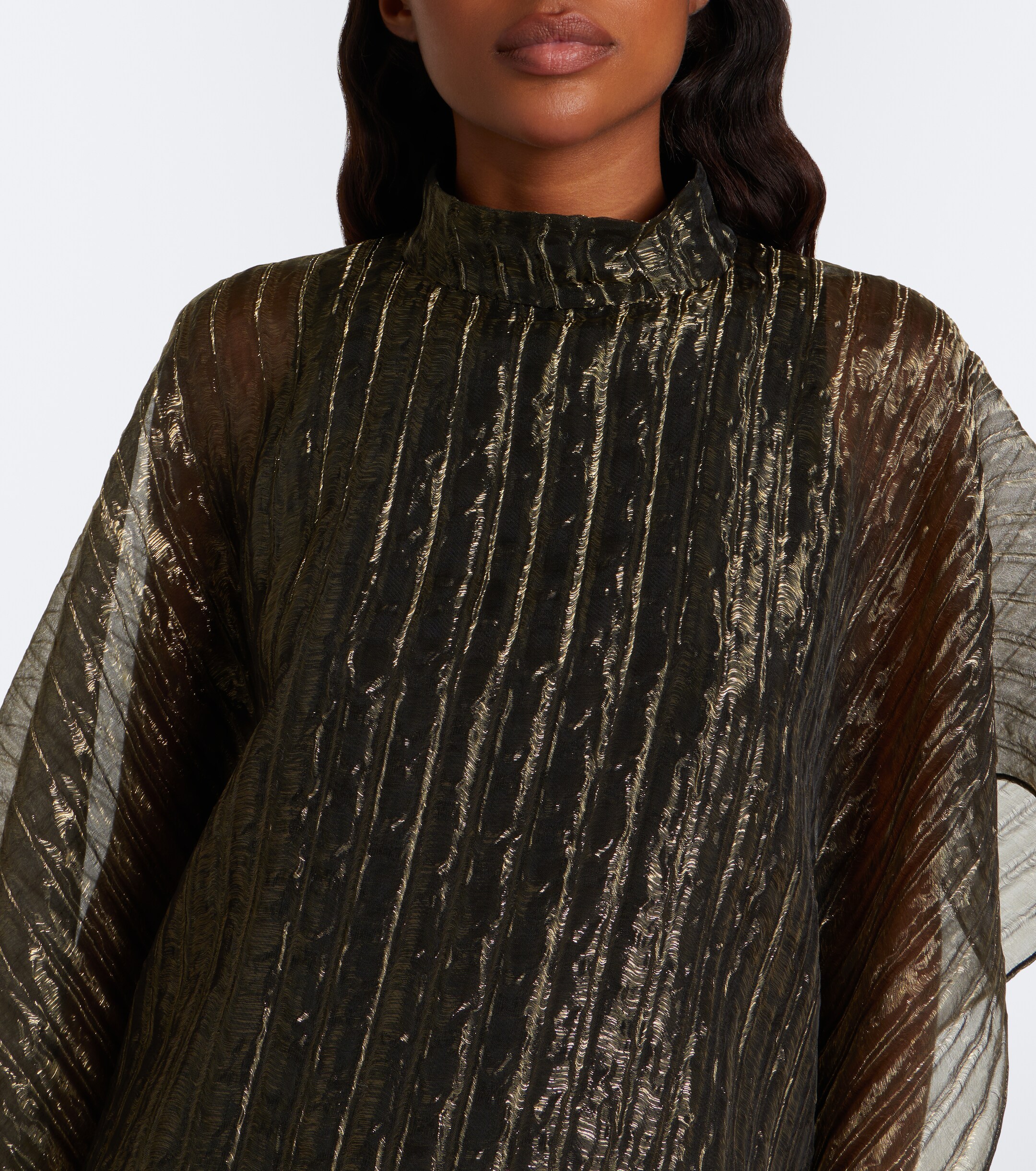 Taller Marmo Taller Marmo Dallas asymmetric fil coupé organza kaftan