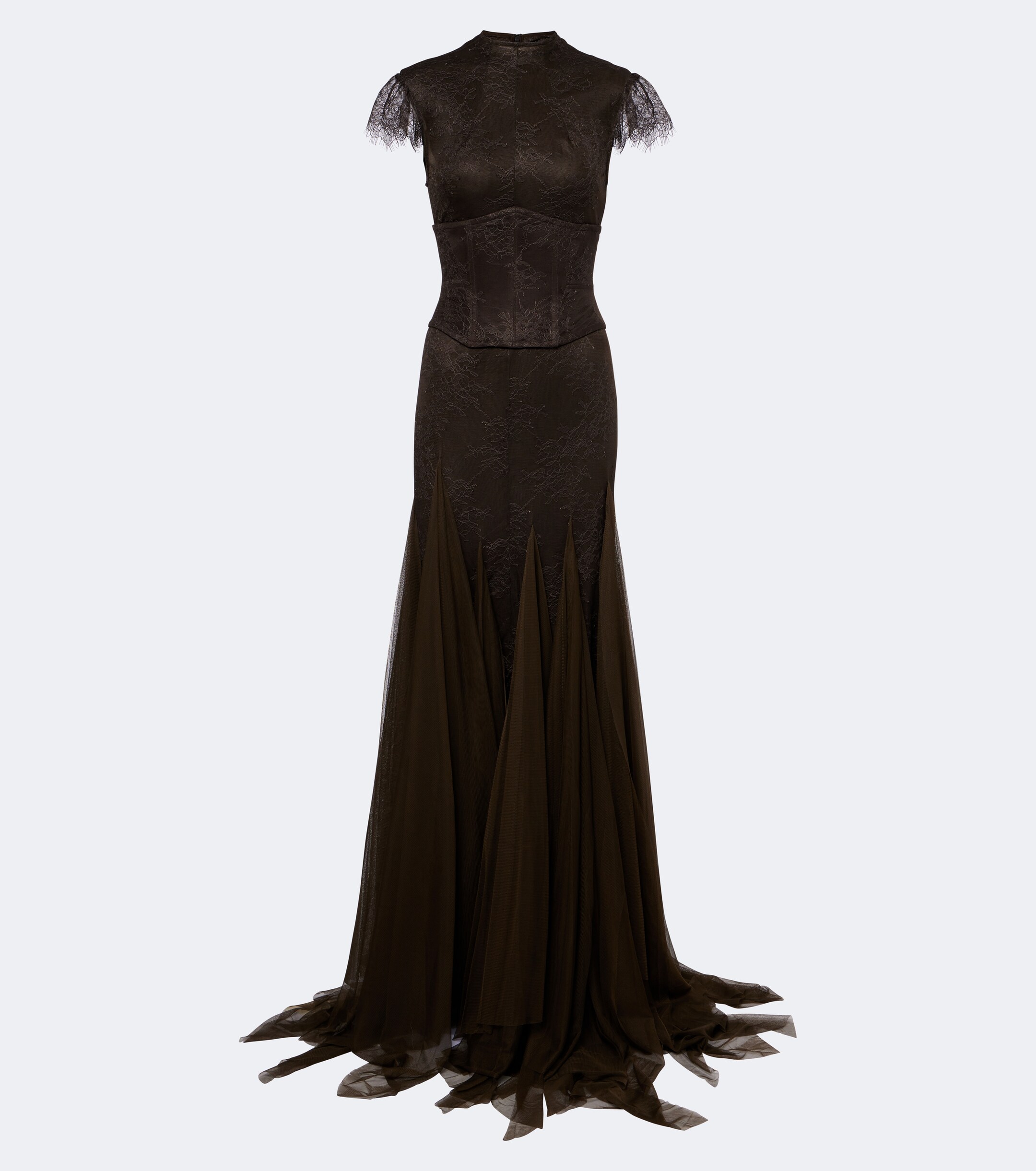 DE LA VALI De La Vali Zephyra lace and tulle gown