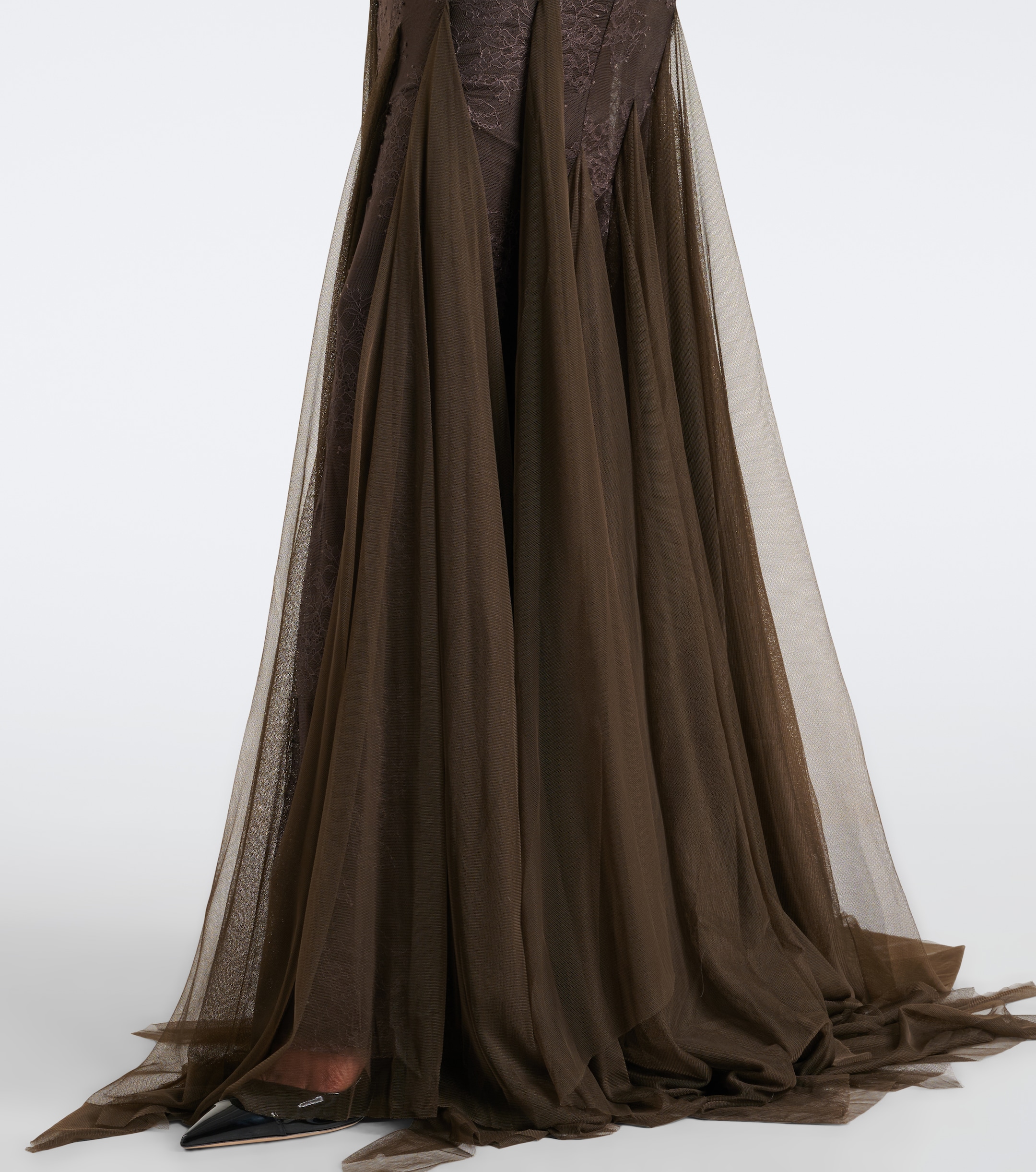 DE LA VALI De La Vali Zephyra lace and tulle gown