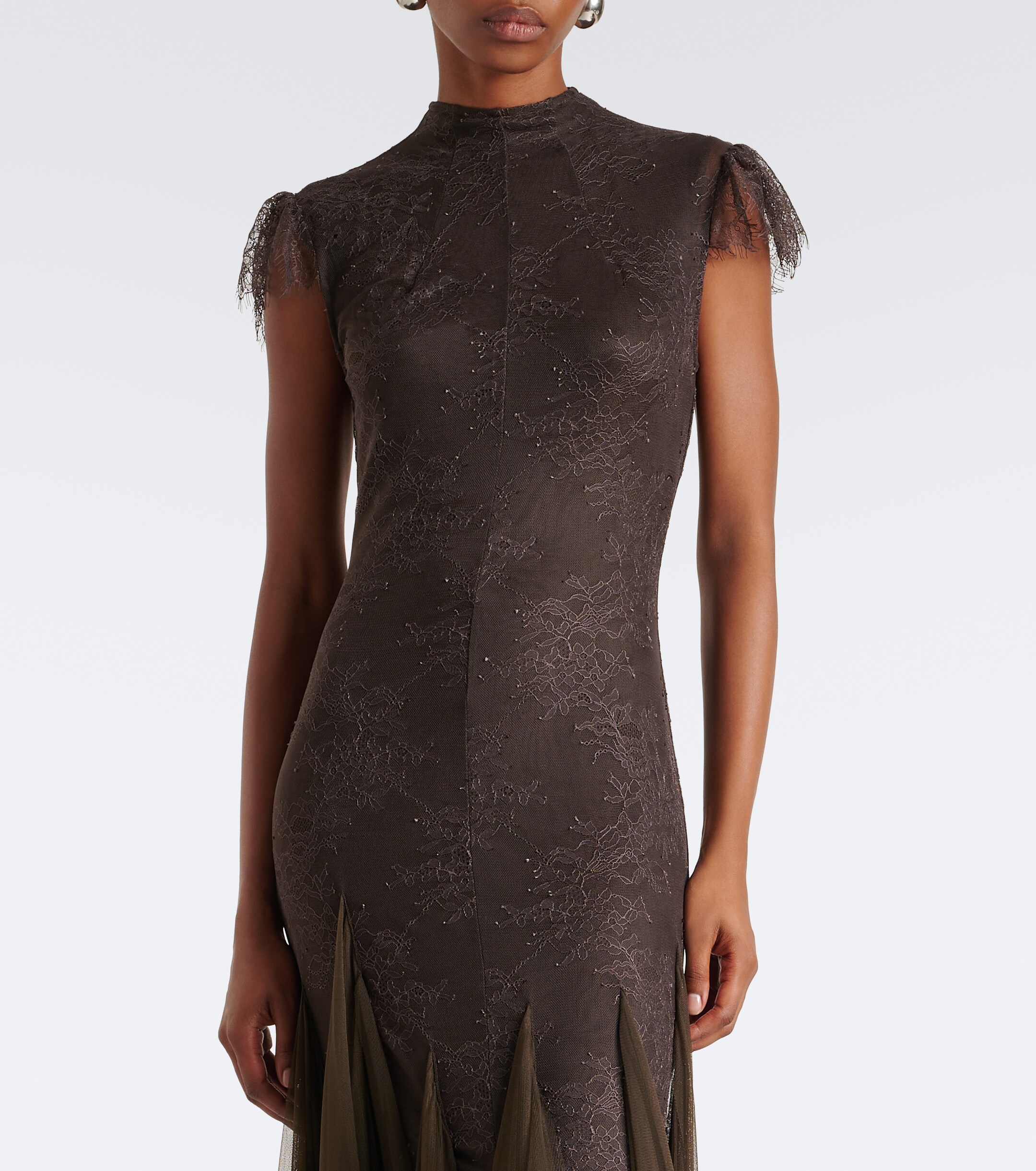 DE LA VALI De La Vali Zephyra lace and tulle gown