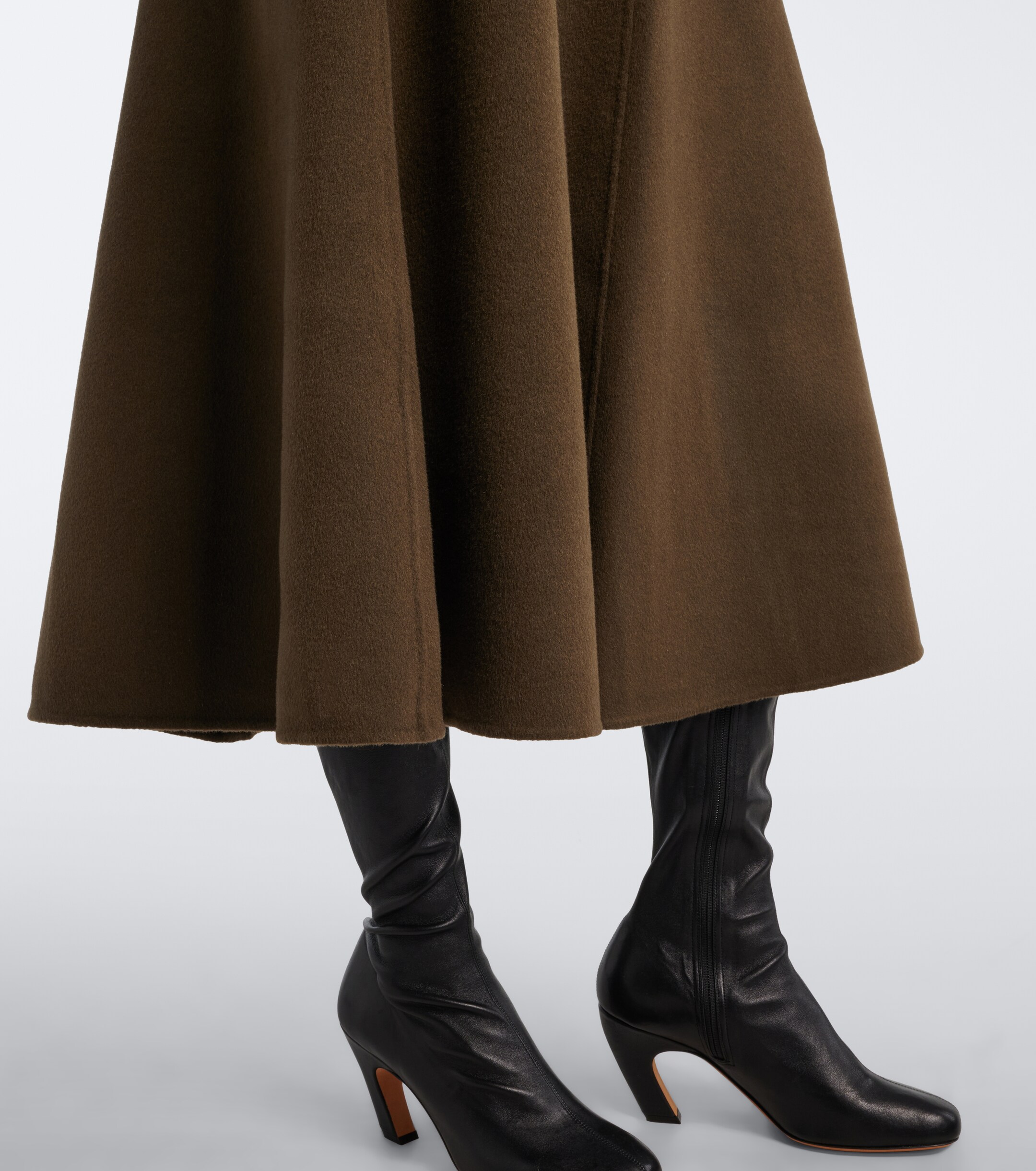 LISA YANG Lisa Yang Doublé wool and cashmere midi skirt