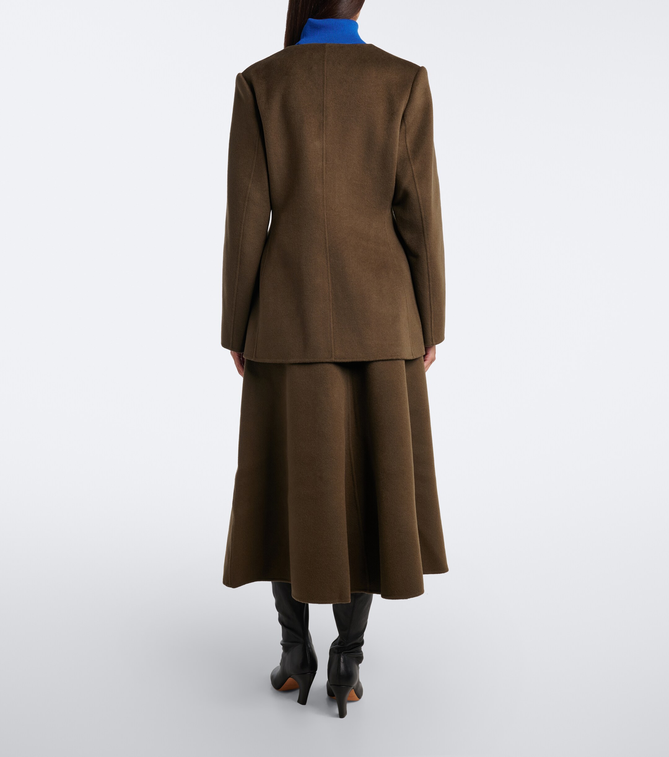 LISA YANG Lisa Yang Doublé wool and cashmere midi skirt
