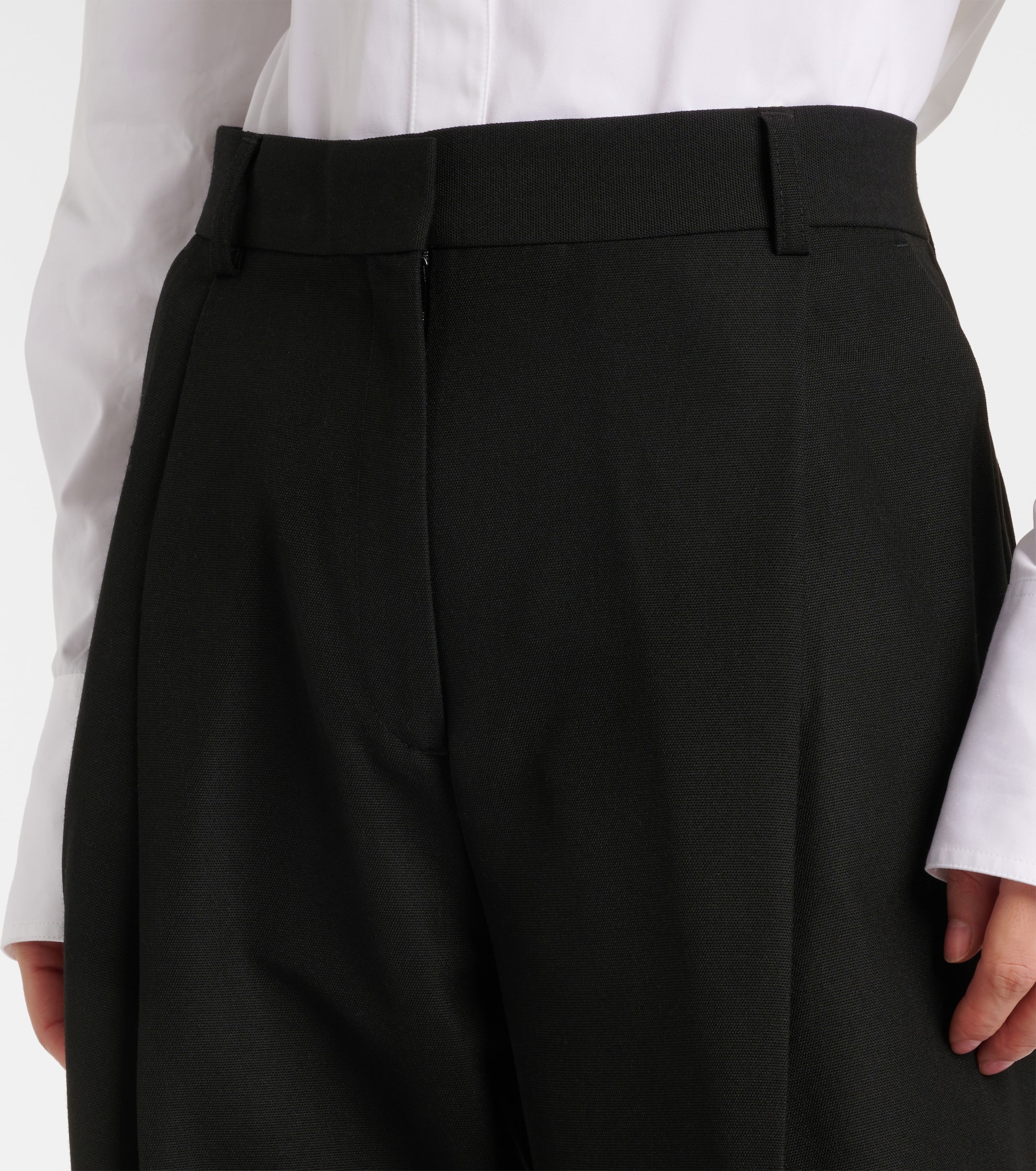 TOTEME High-rise twill straight pants thumbnail
