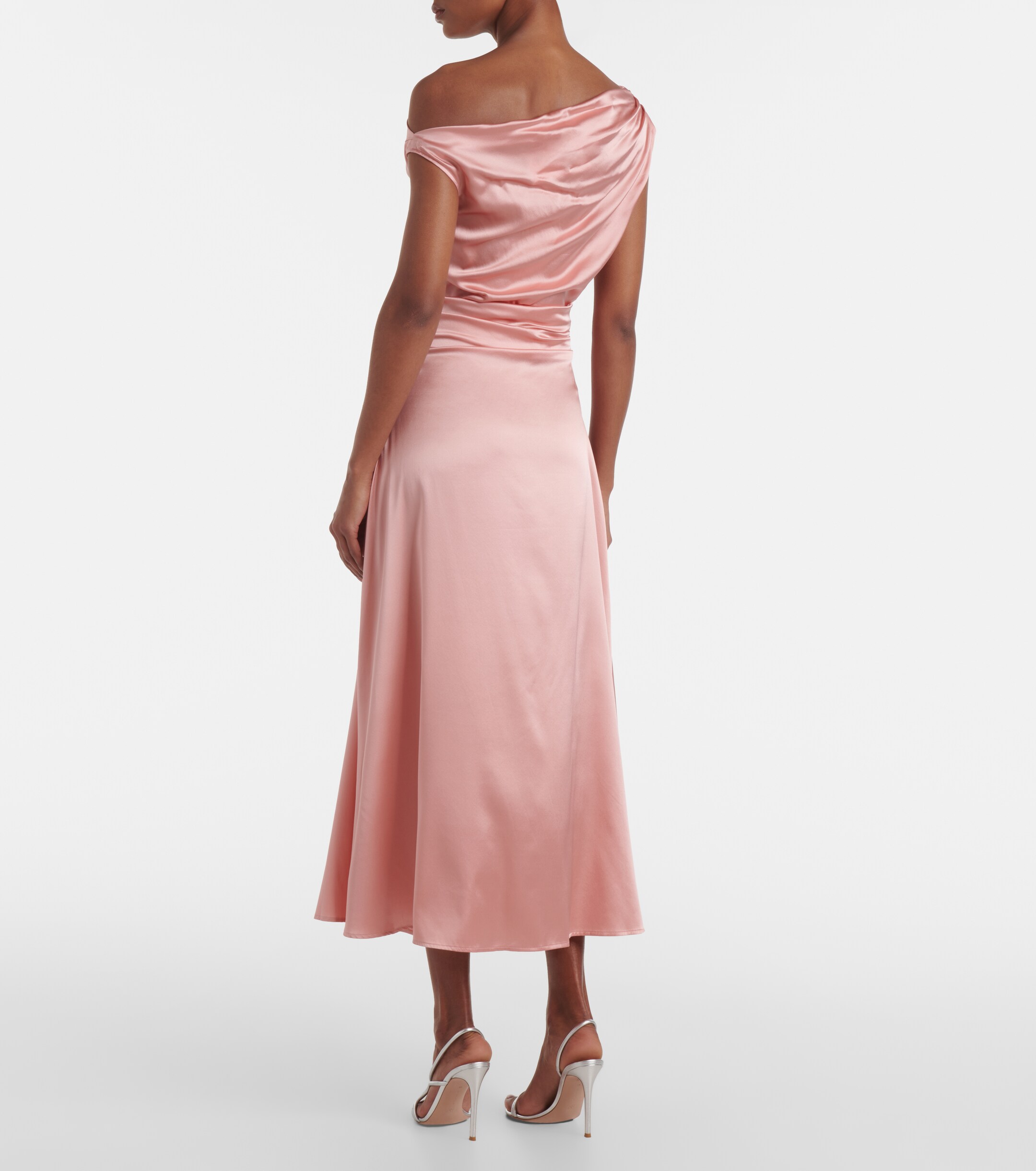 open lace back dress STAUD ELYSE DRESS RED ROSE main image 1