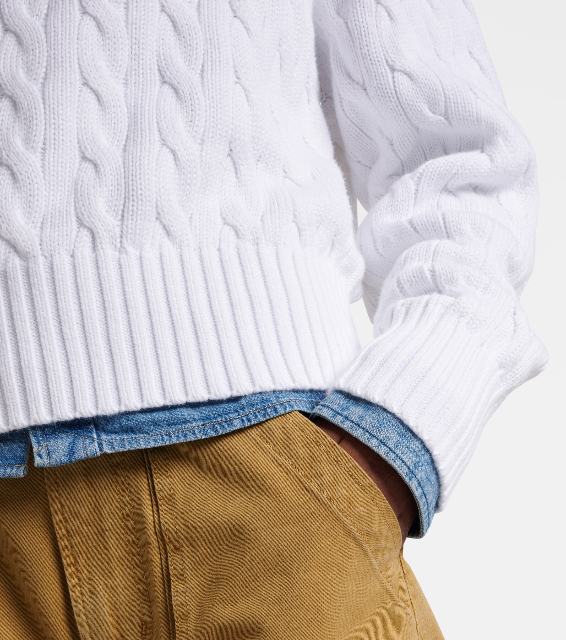 Polo Ralph Lauren Logo cable-knit cotton half-zip sweater thumbnail