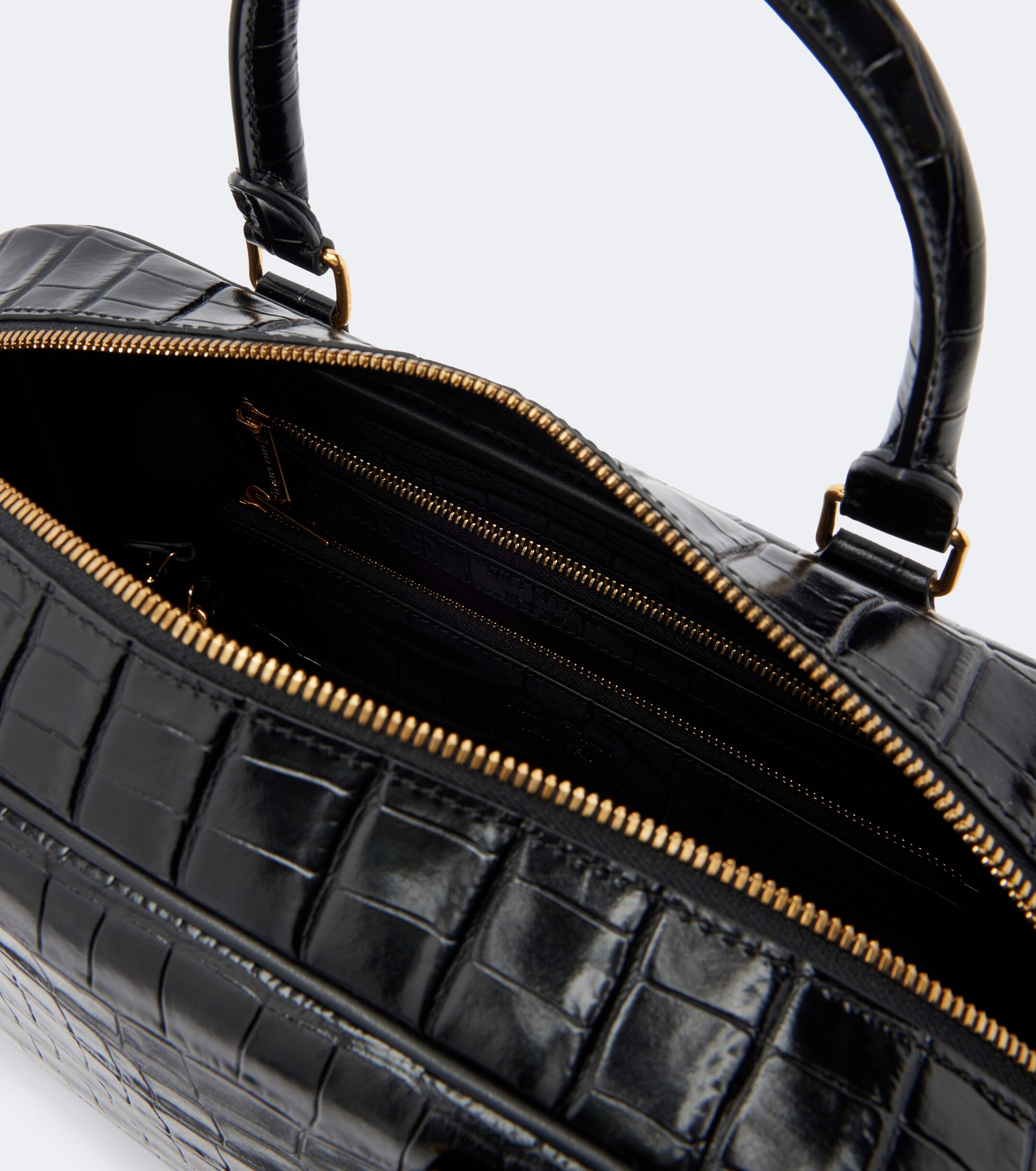 Nili Lotan Jaclyn croc-effect leather bowling bag