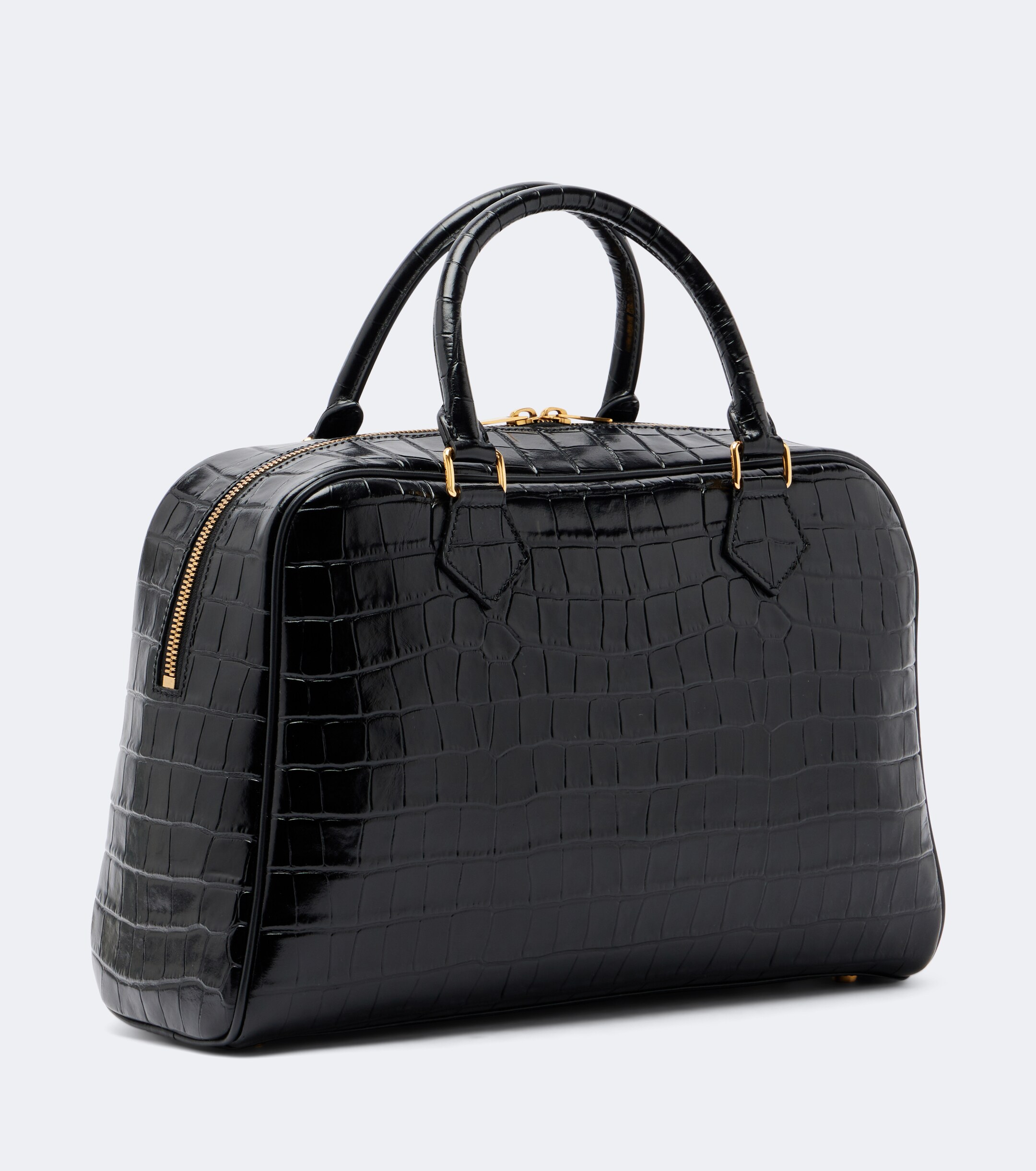 Nili Lotan Jaclyn croc-effect leather bowling bag