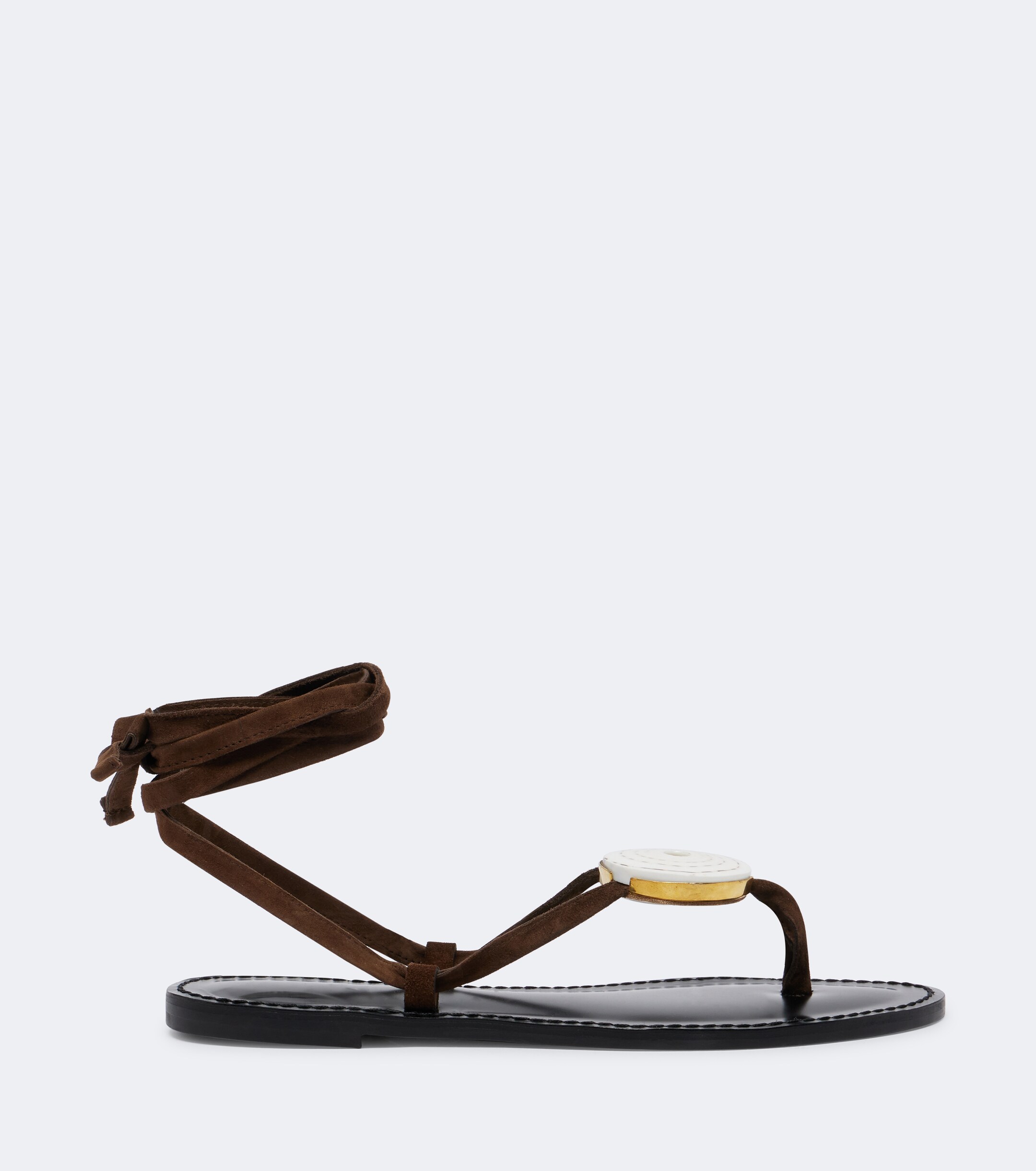 AMANU Amanu Vamizi embellished suede thong sandals
