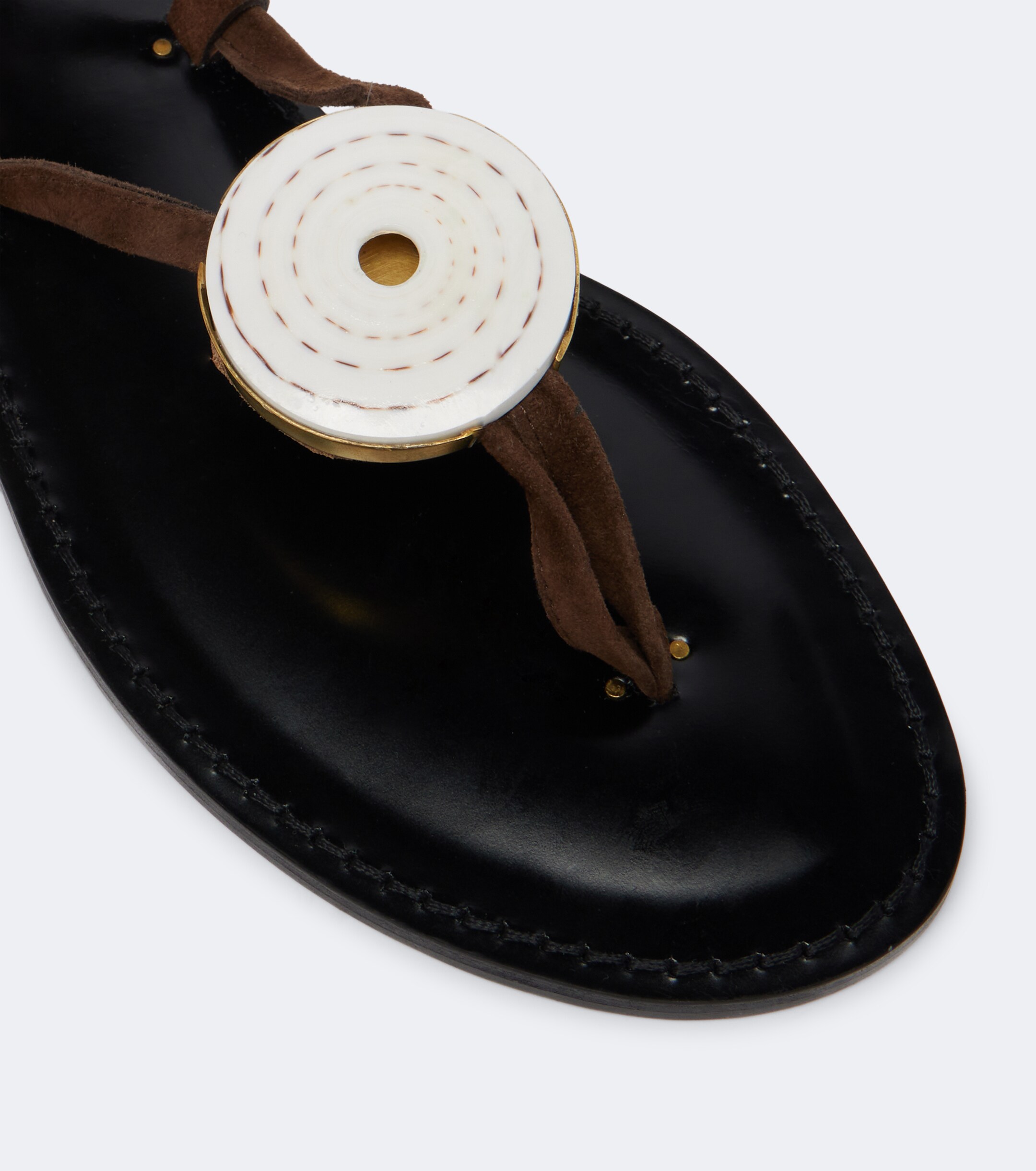 AMANU Amanu Vamizi embellished suede thong sandals