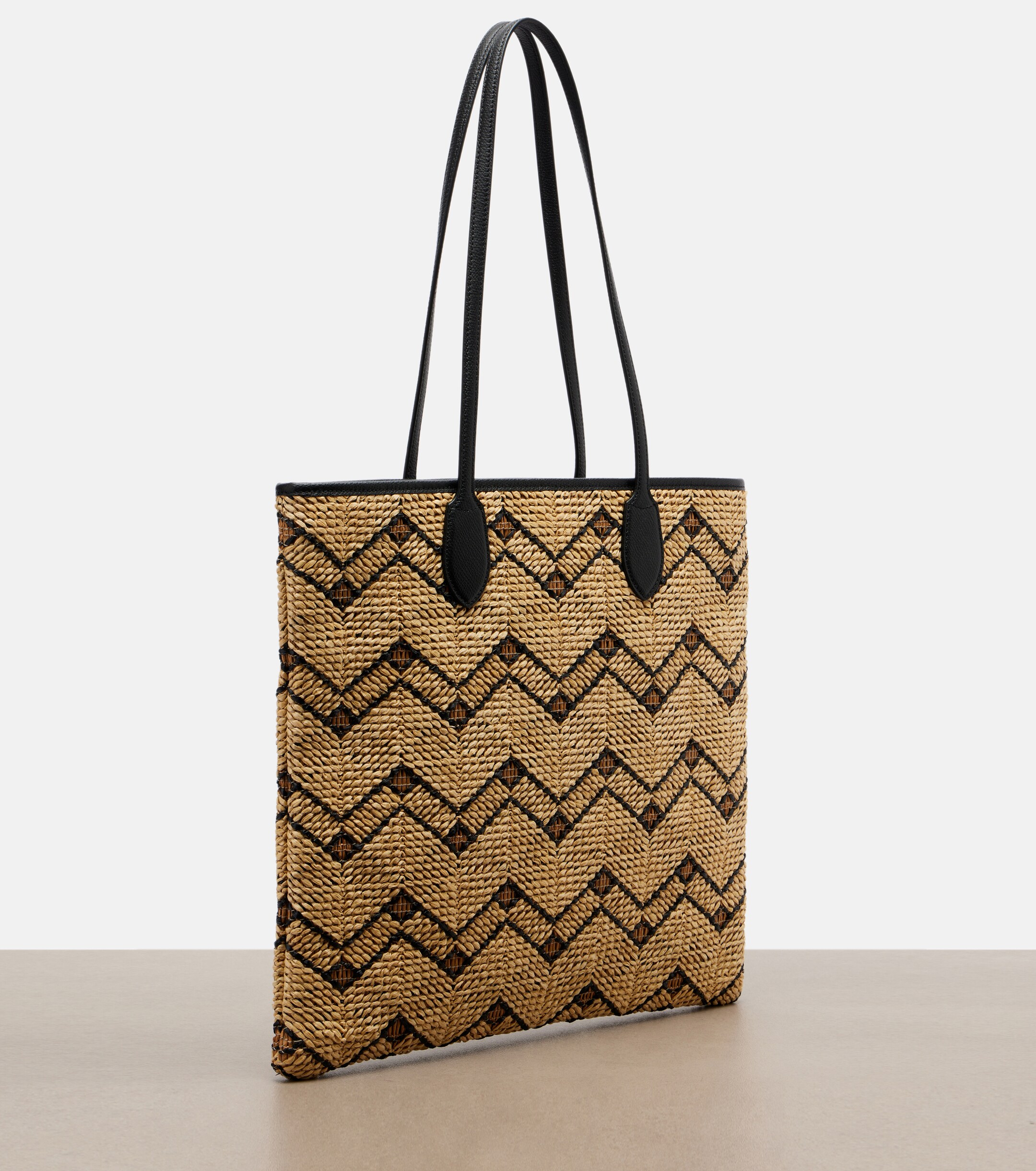 Valentino Garavani VLogo N/S Medium raffia tote bag thumbnail
