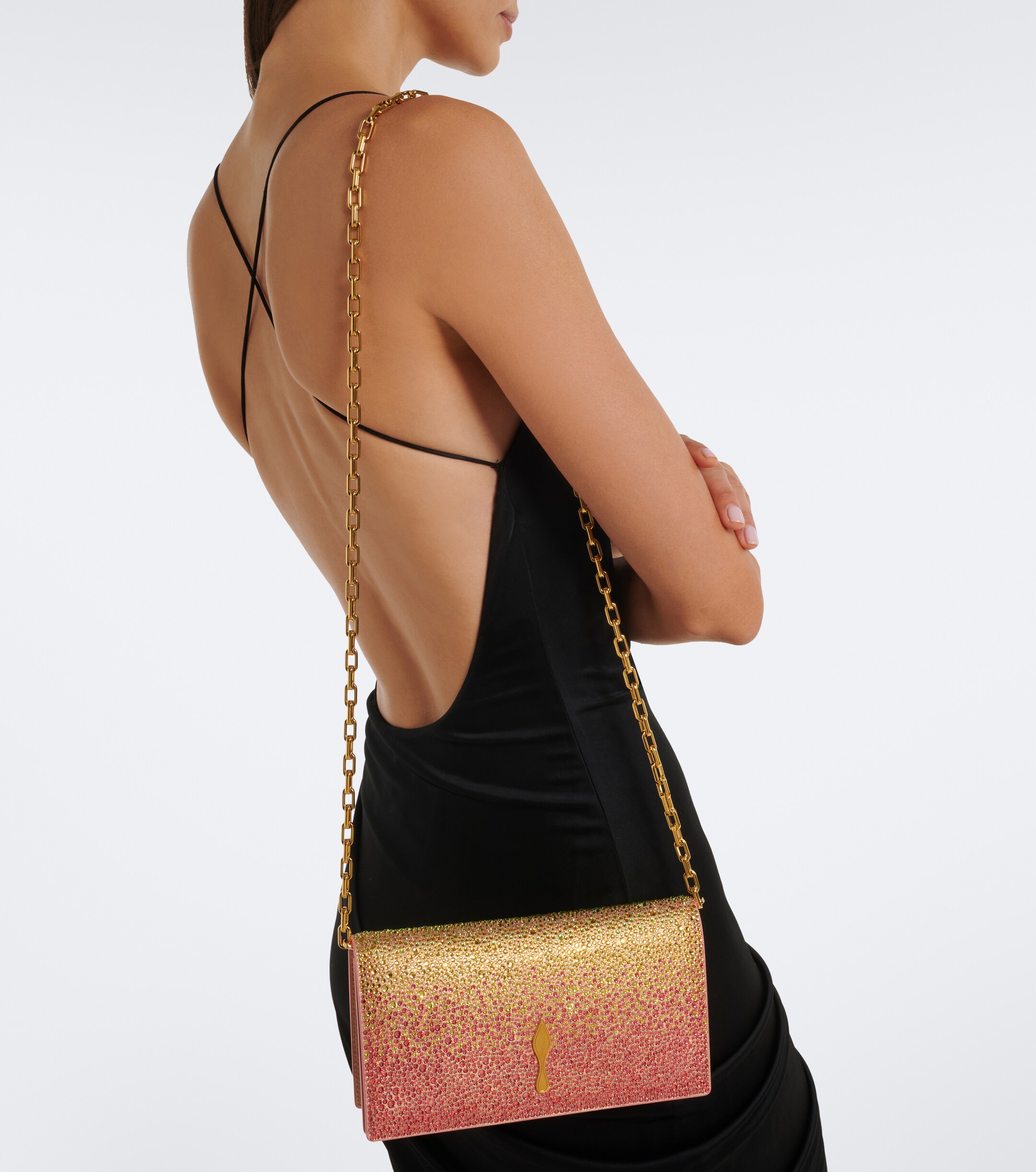 CHRISTIAN LOUBOUTIN Bettina embellished leather clutch