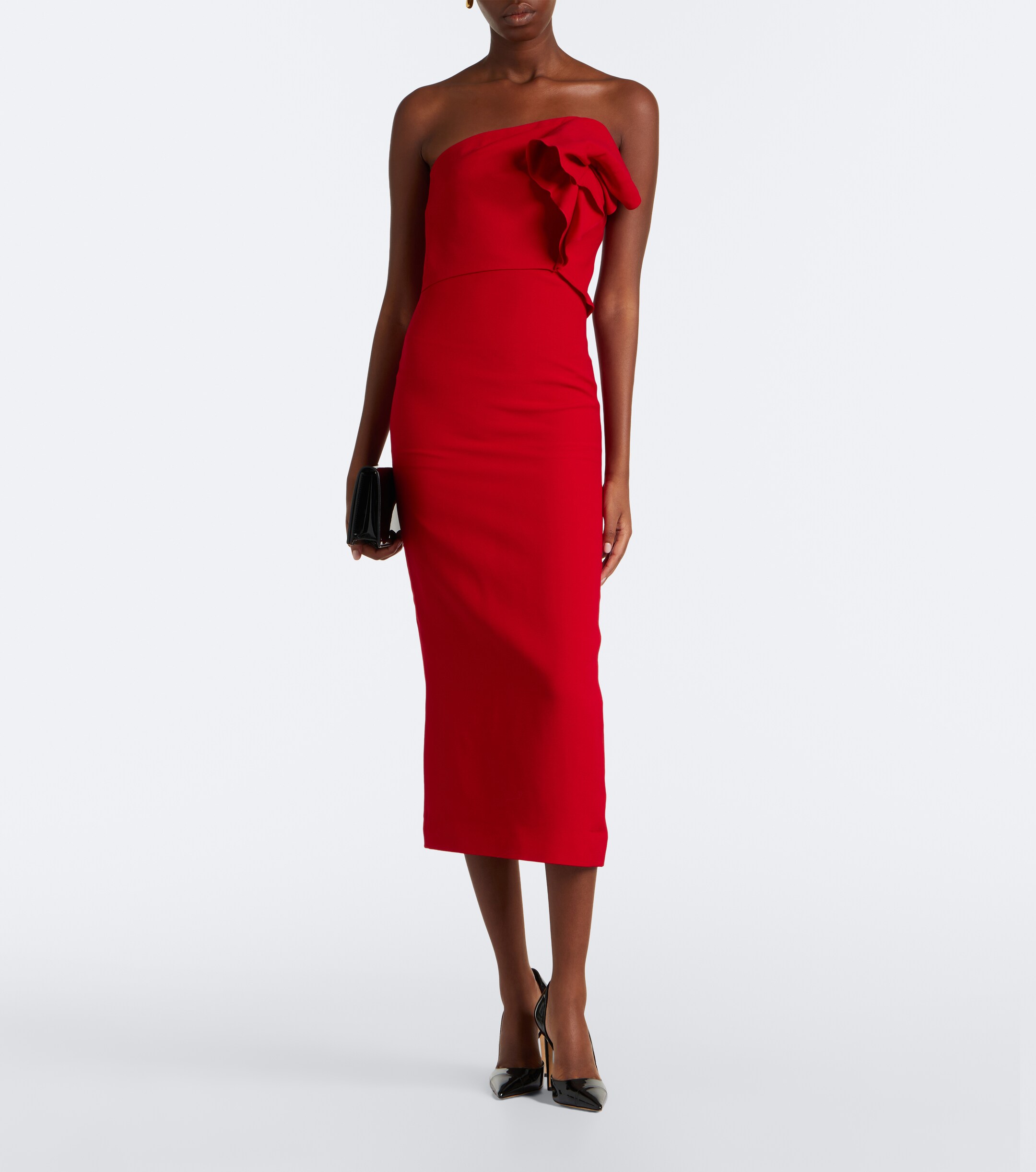 Roland Mouret Roland Mouret Draped wool and silk corset dress