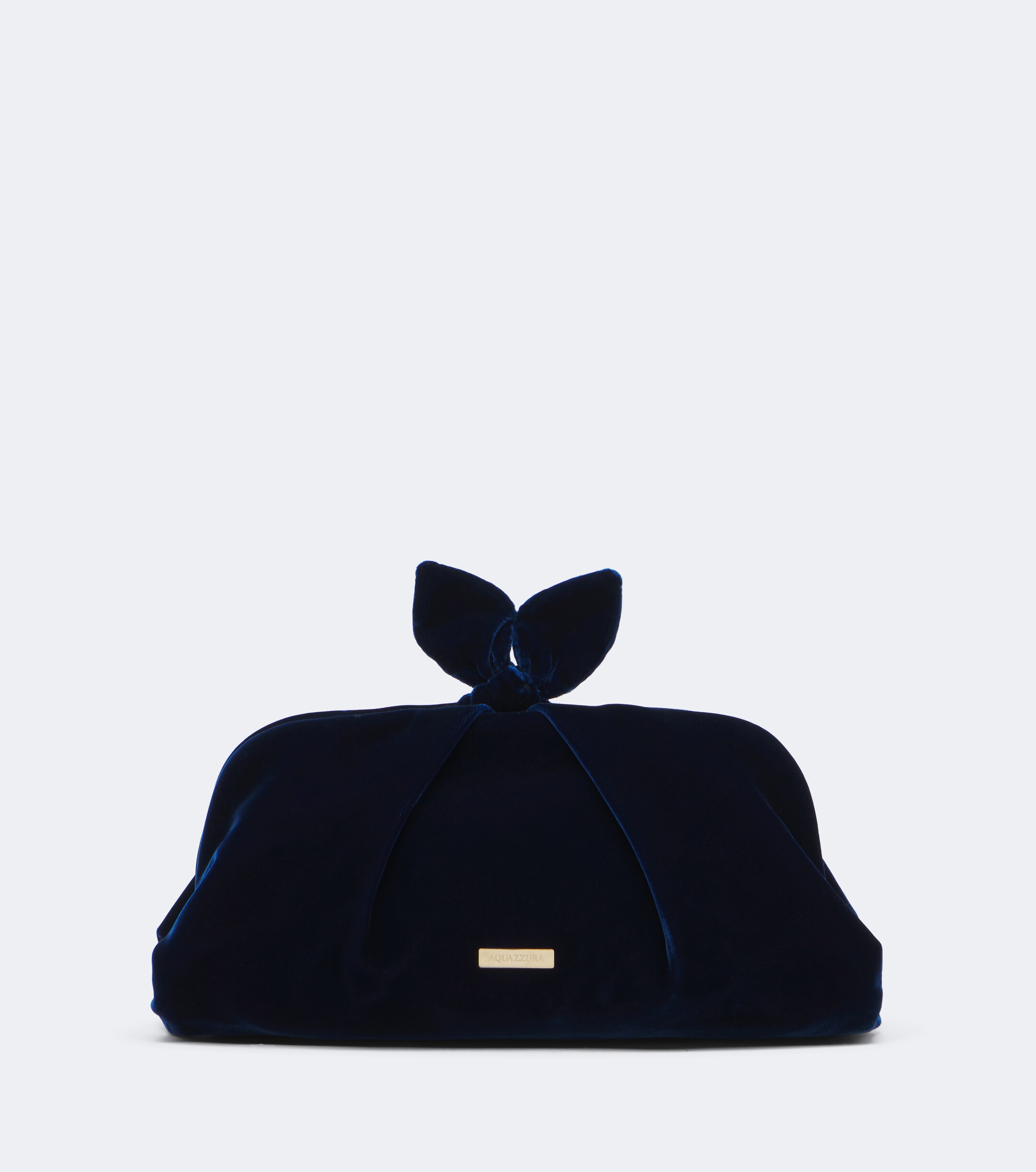 AQUAZZURA Aquazzura Bow Tie velvet clutch