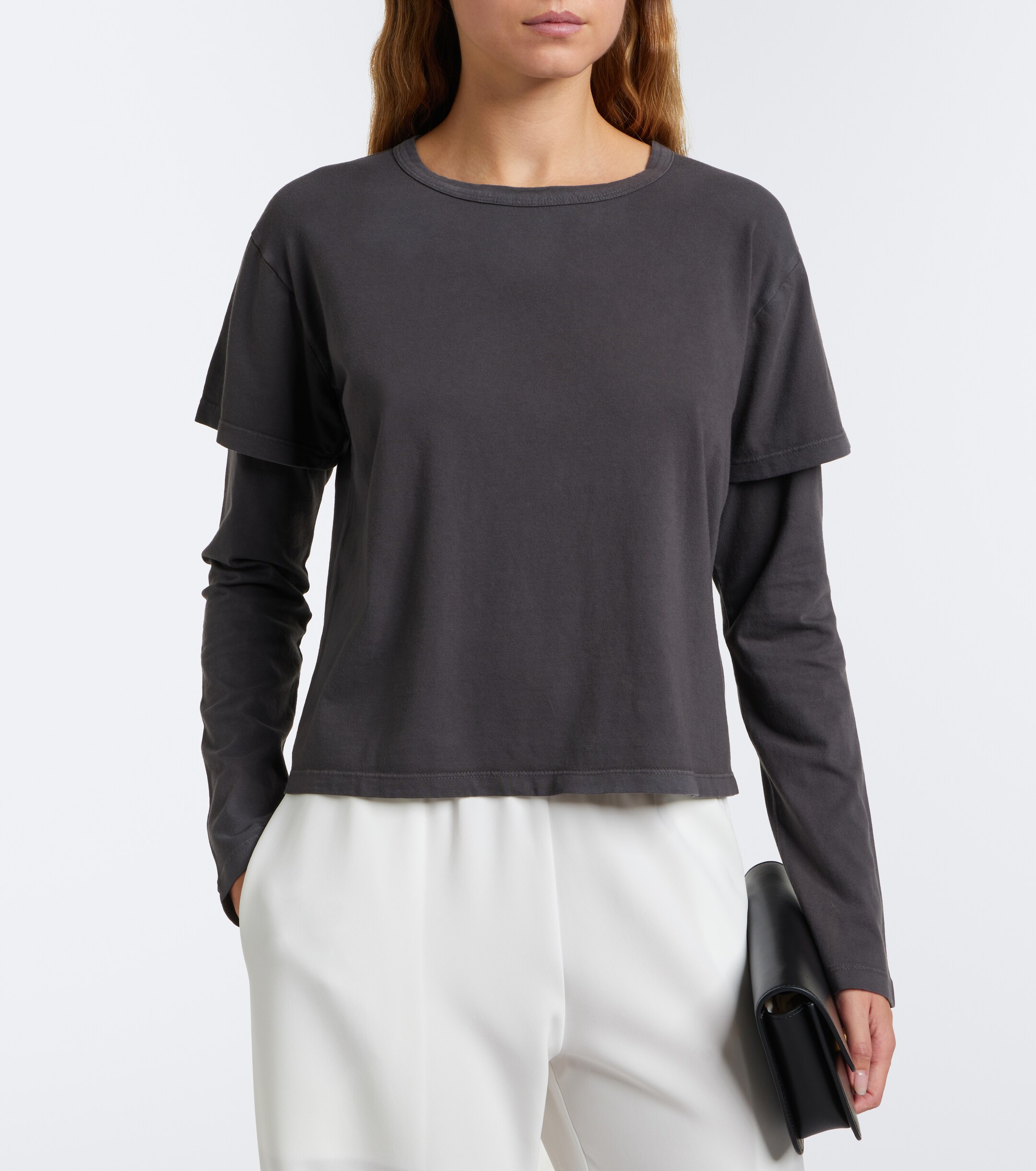 LESET Leset Margo layered cotton jersey T-shirt
