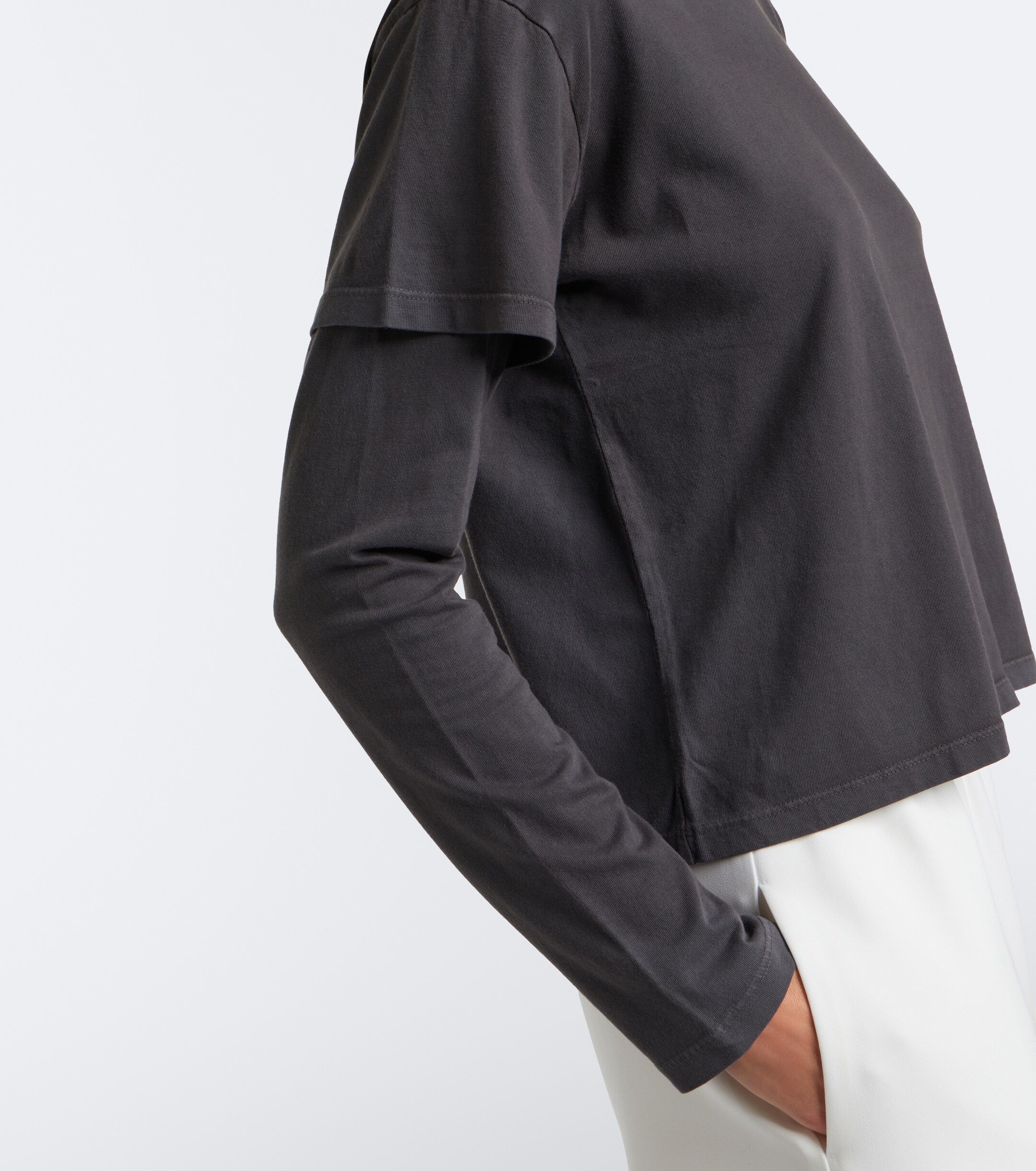 LESET Leset Margo layered cotton jersey T-shirt