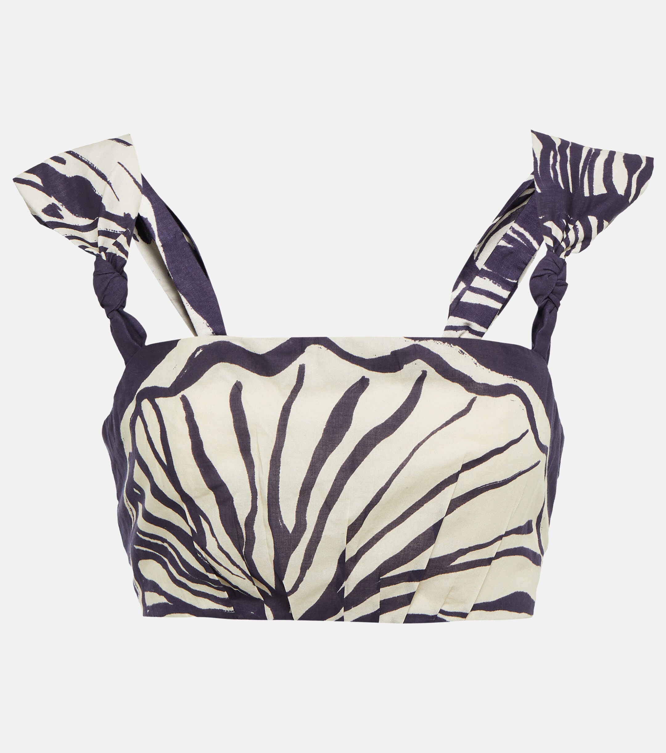 Johanna Ortiz Into Nature printed cotton crop top